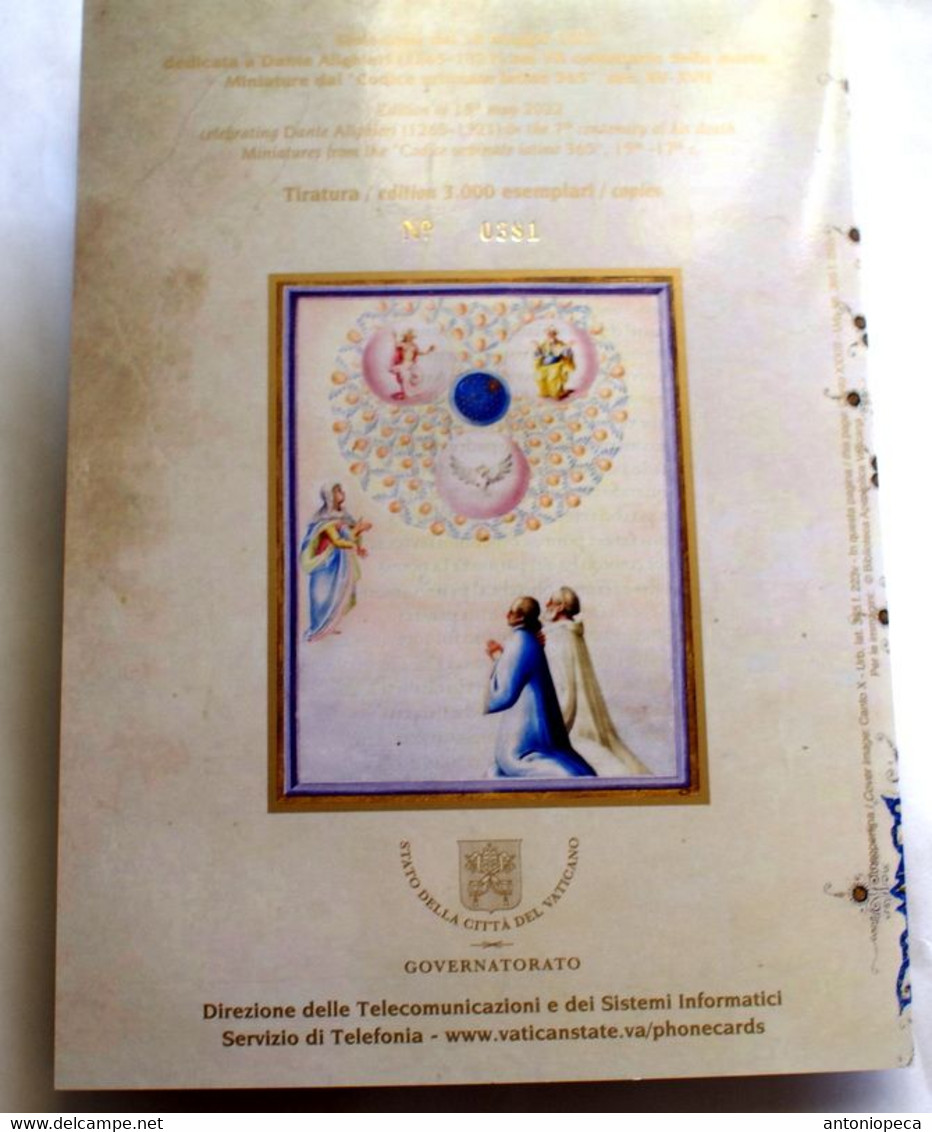 VATICAN 2022, DANTE "IL PARADISO" FOLDER AND FDC