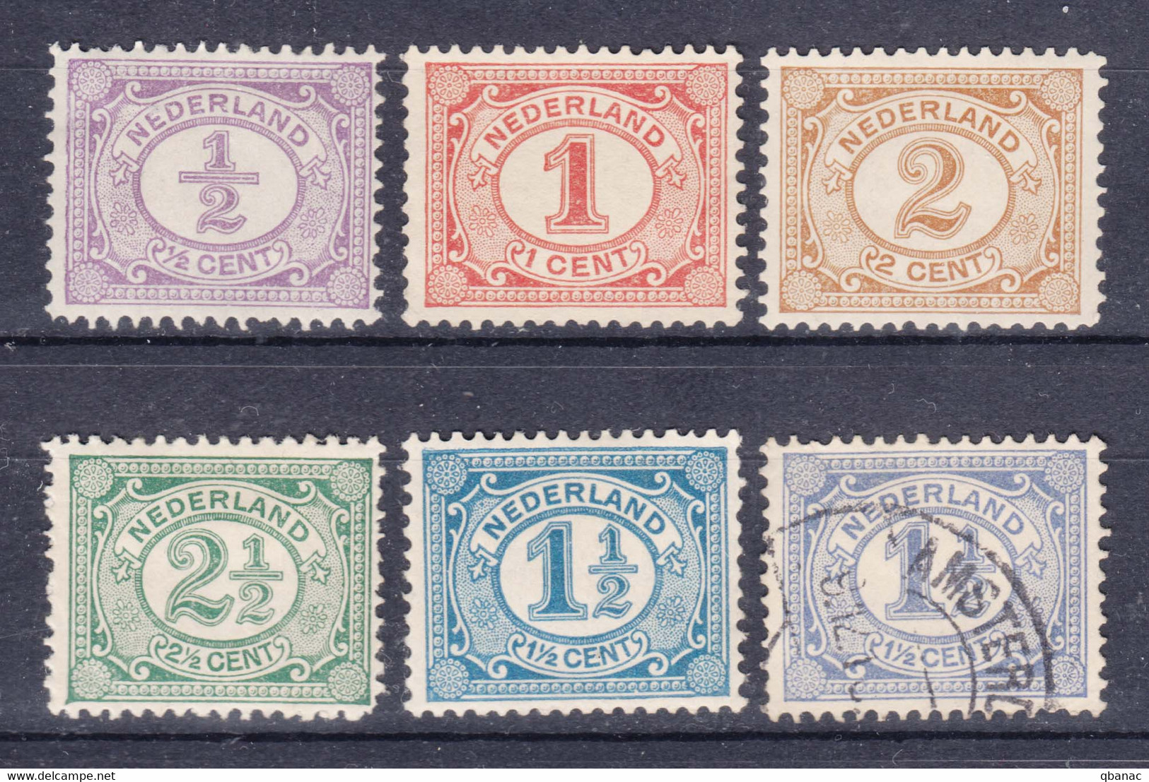 Netherlands 1899 Mi#49-52, 1908 Mi#49-52 And 1908 Mi#75,76 Mint Hinged/used - Neufs