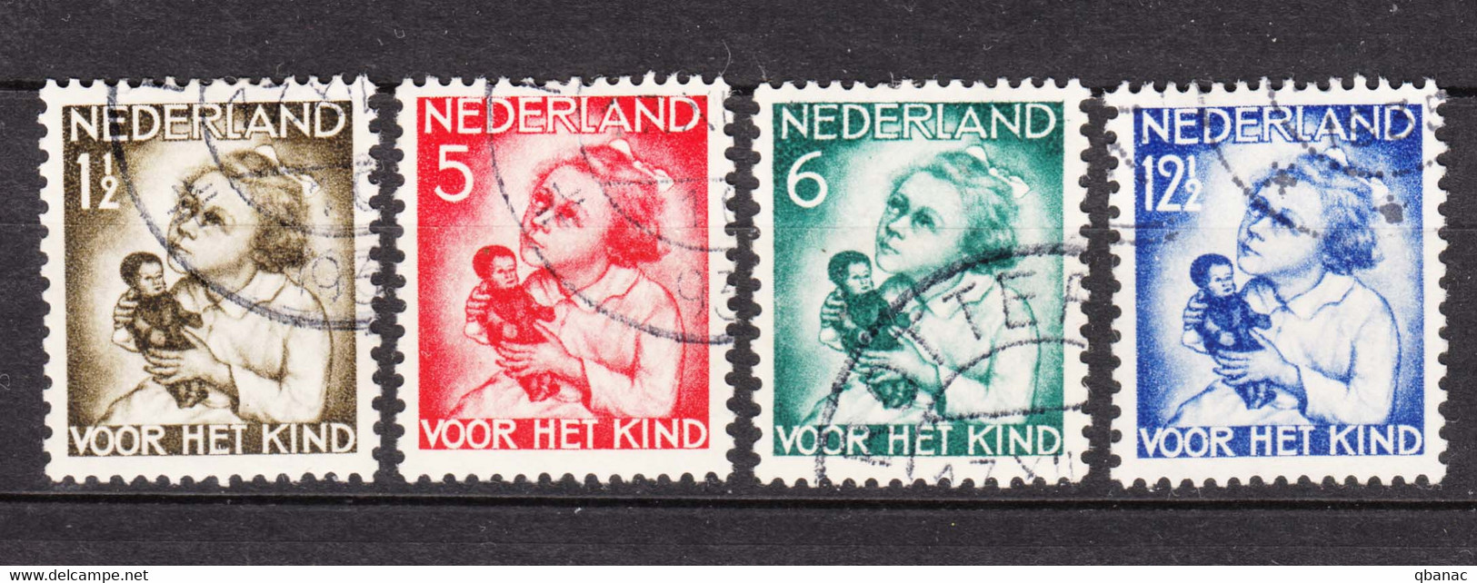 Netherlands 1934 Children Mi#277-280 Used - Gebruikt