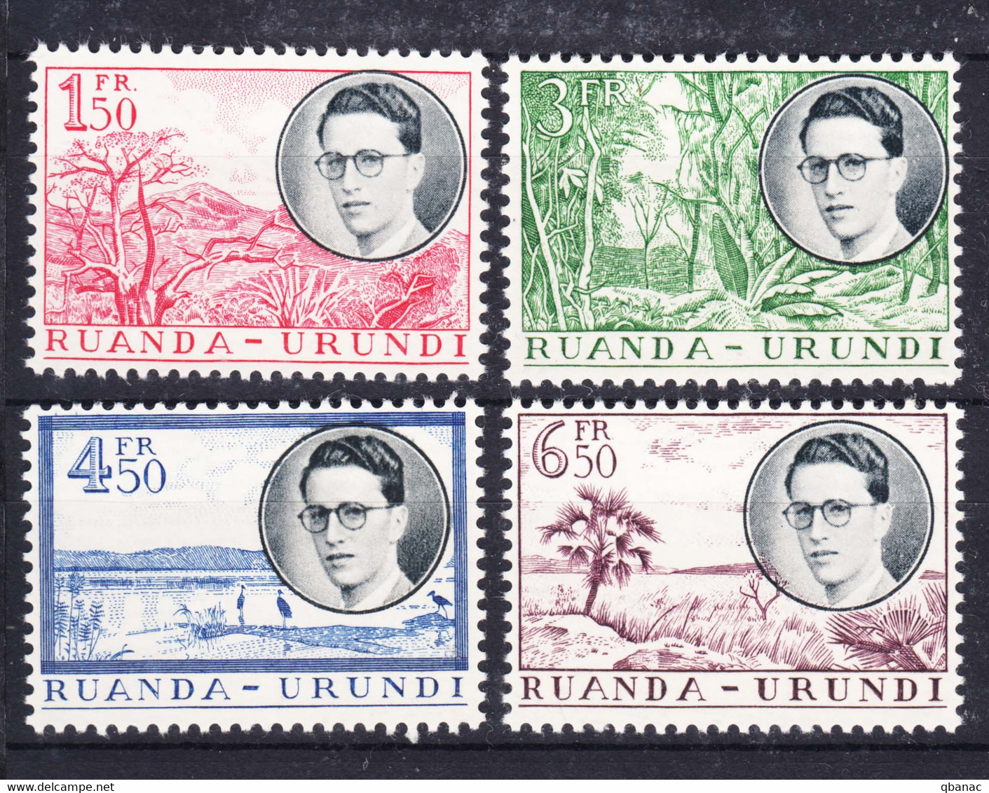 Ruanda-Urundi 1955 Mi#152-155 Mint Hinged - Unused Stamps