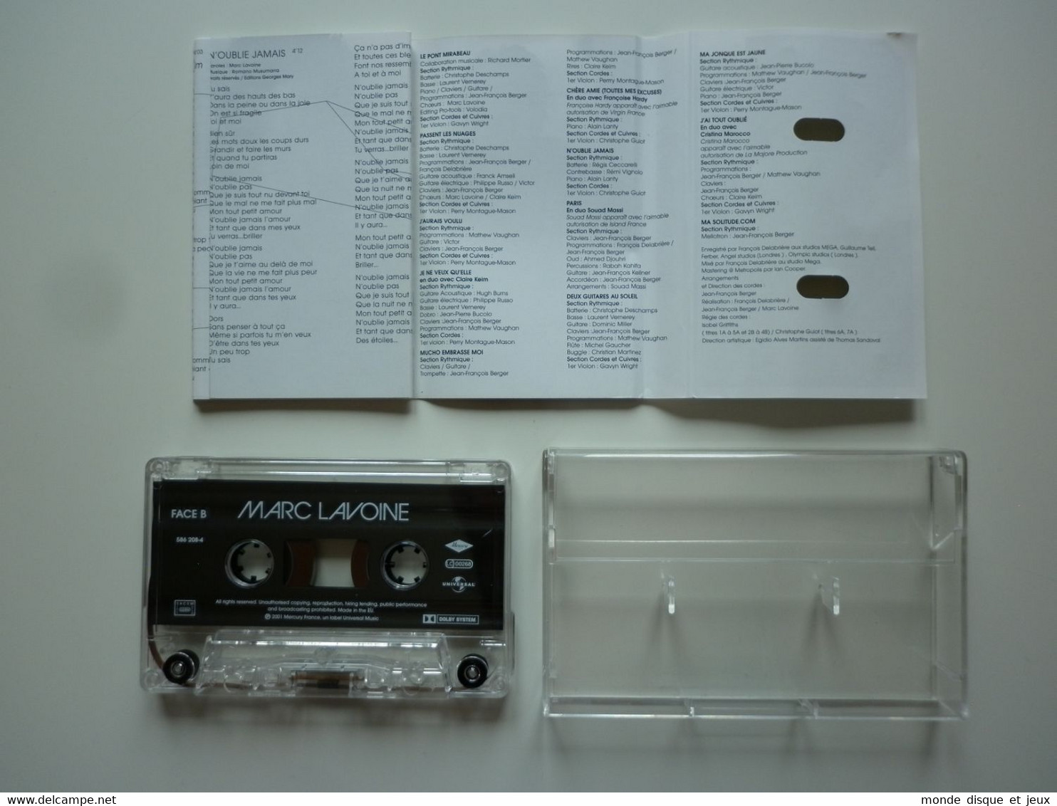 Marc Lavoine Cassette K7 Album Marc Lavoine - Cassettes Audio