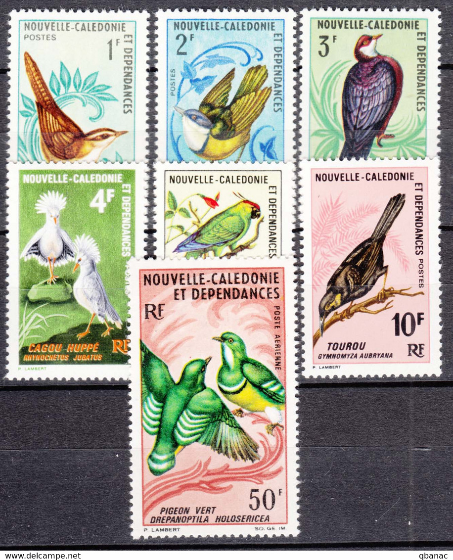 New Caledonia 1967 Birds Mi#448-454 Mint Never Hinged - Unused Stamps