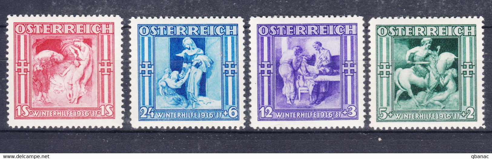 Austria 1936 Mi#628-631 Mint Hinged - Ungebraucht