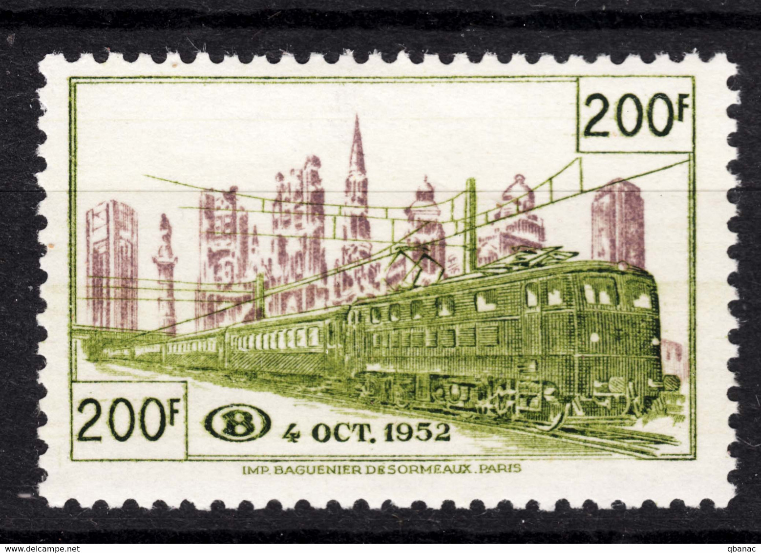 Belgium, Railway 1953 200 Fr Mi#299 Mint Lightly Hinged - Autres & Non Classés