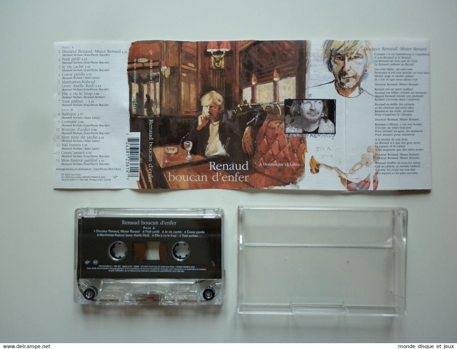 Renaud Cassette K7 Album Boucan D'enfer - Cassettes Audio