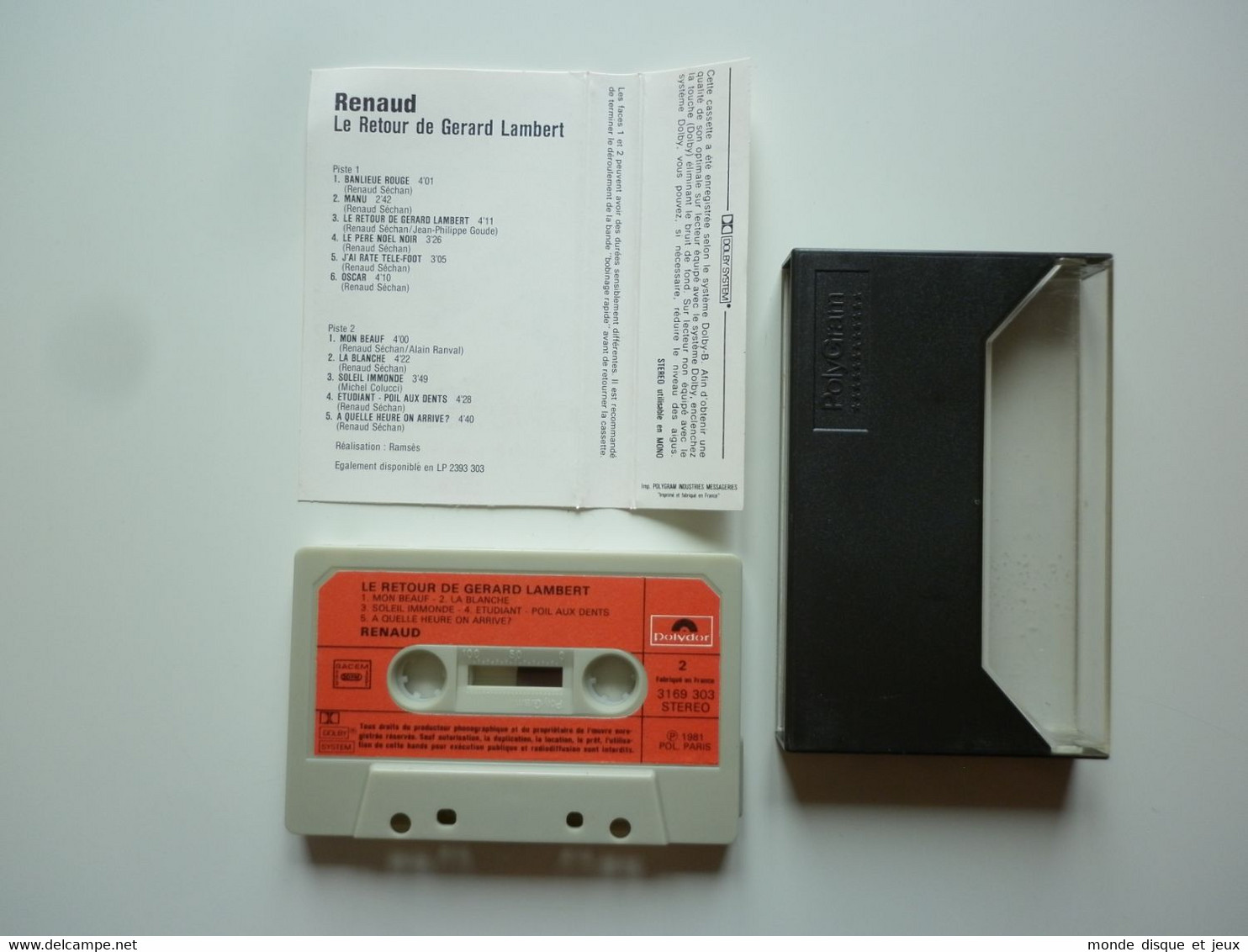 Renaud Cassette K7 Album Le Retour De Gérard Lambert - Cassettes Audio