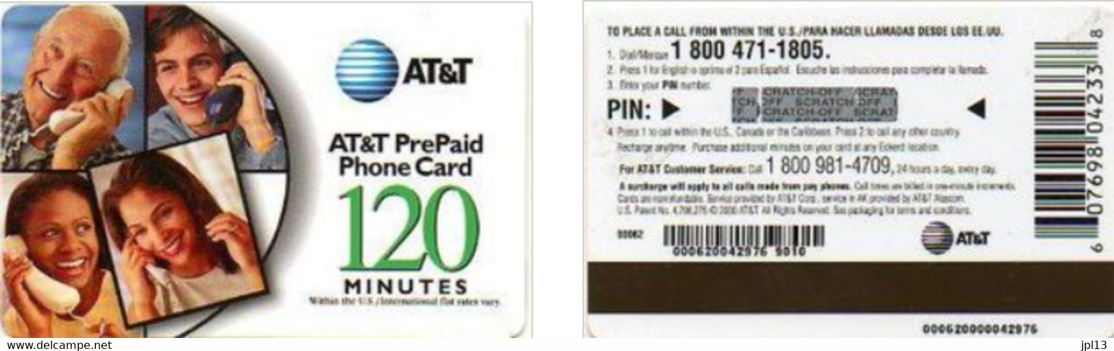 Carte Magnétique - Etats-Unis - AT&T - People 120 Minutes - Cartes Magnétiques