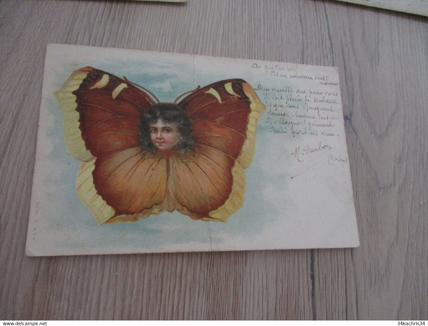 CPA Papillon Buttefly Surréalisme Enfant 1904 - Butterflies