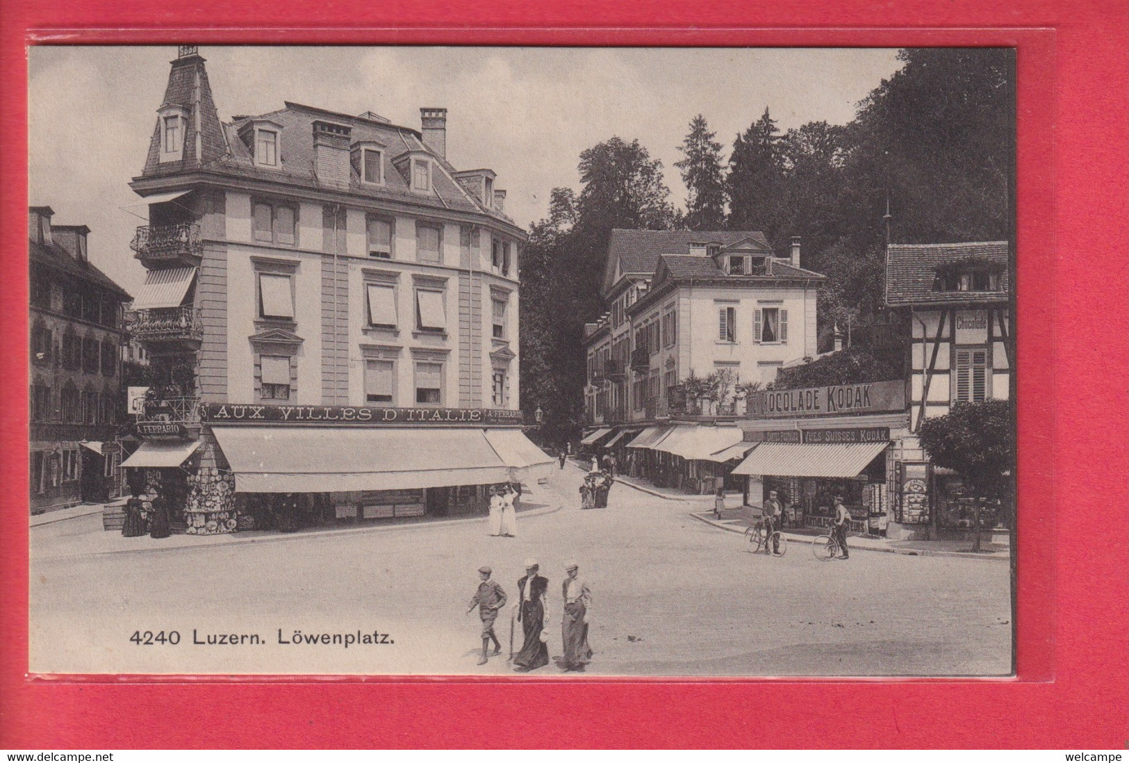 OUDE POSTKAART - ZWITSERLAND -  LUZERN - LÖWENPLATZ - Lucerna