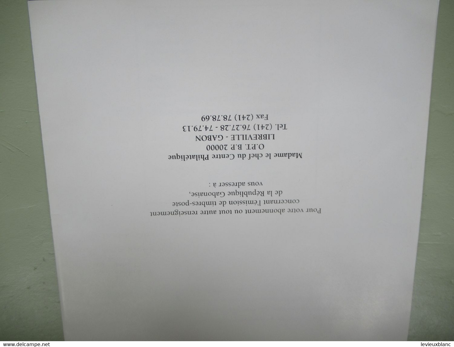 Prospectus D'information D'émission D'un Nouveau Timbre Poste/ Lutte Contre Le SIDA/Office Des P &T/GABON/2002  TIMB153 - Gabón (1960-...)