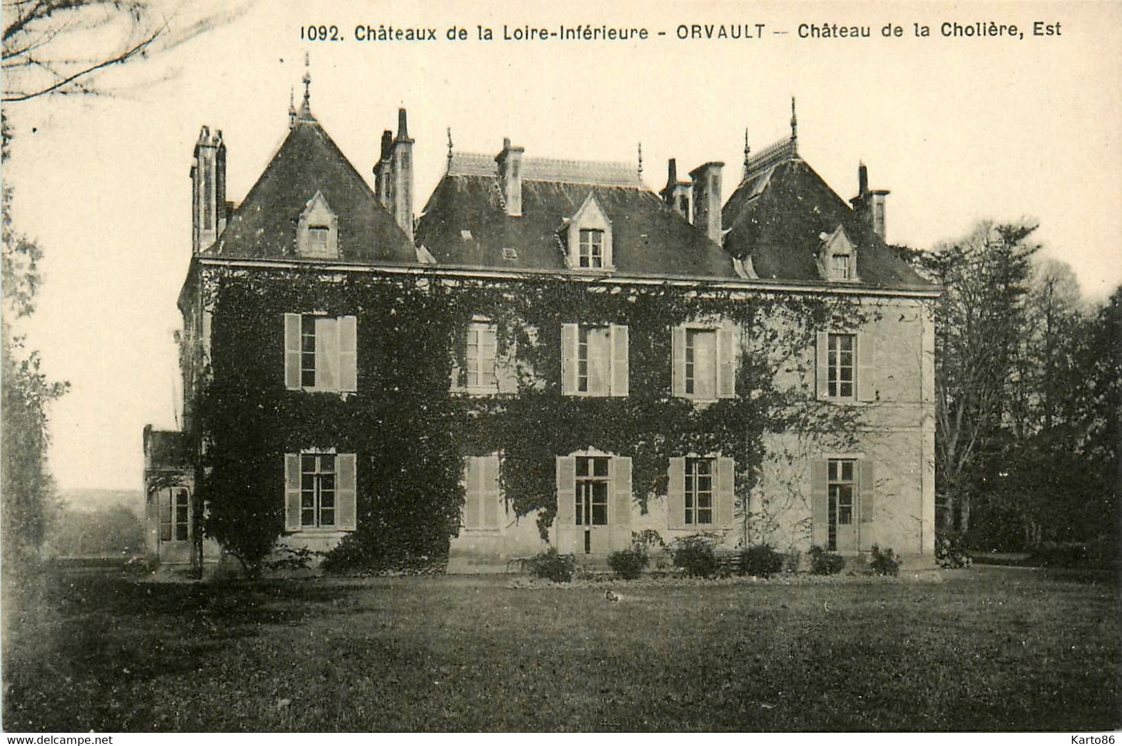 Orvault * Le Château De La Cholière , Côté Est * Châteaux De La Loire Inférieure N°1092 - Orvault