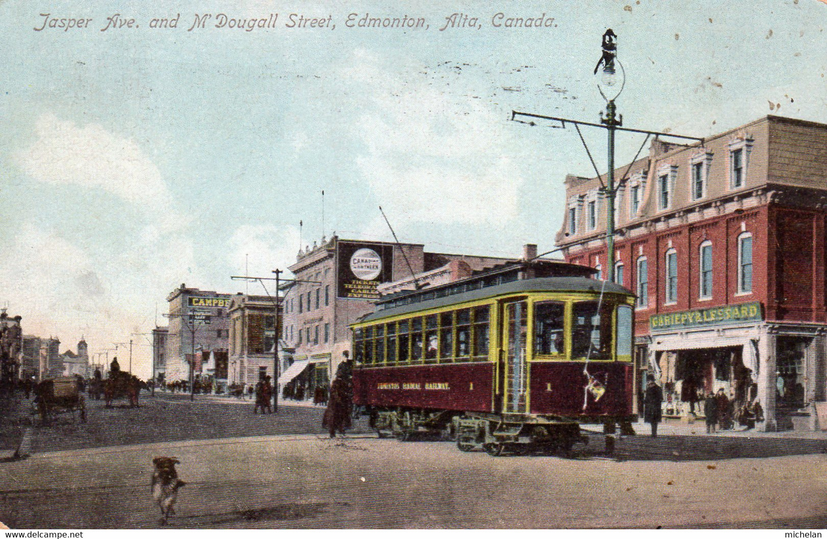 CPA   CANADA---JASPER, AND M'DOUGALL STRET, EDMONTON, ALTA---1910 - Edmonton