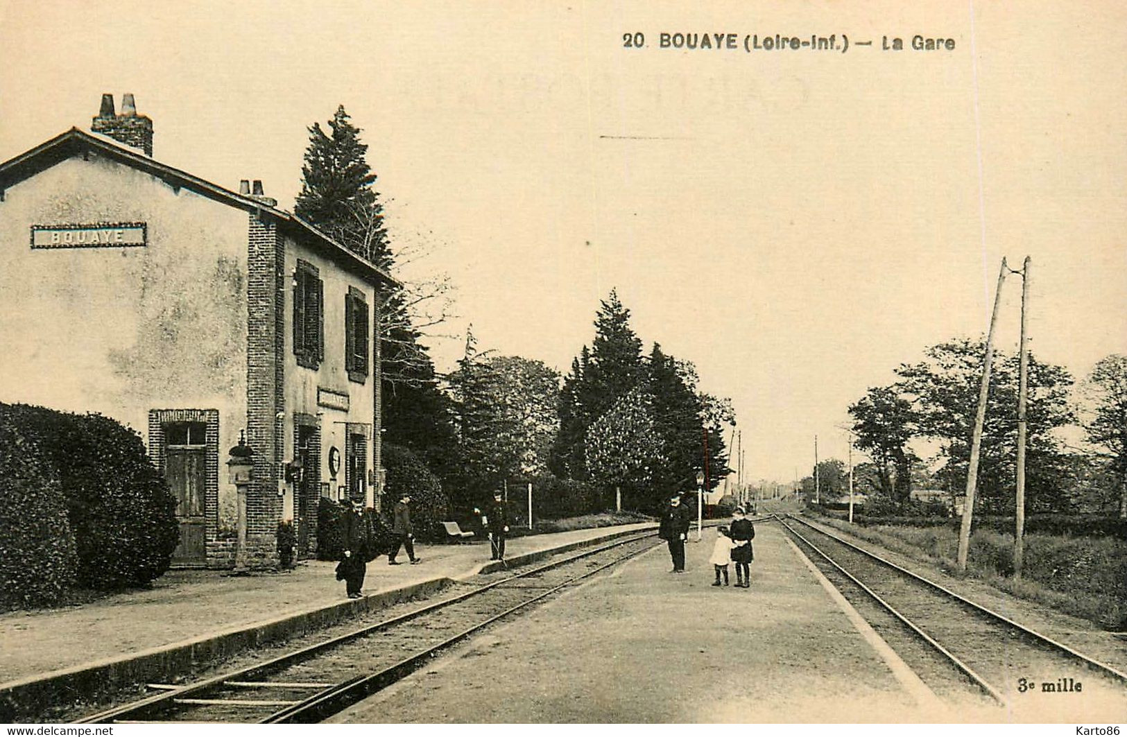 Bouaye * La Gare * Ligne Chemin De Fer Loire Inférieure - Bouaye
