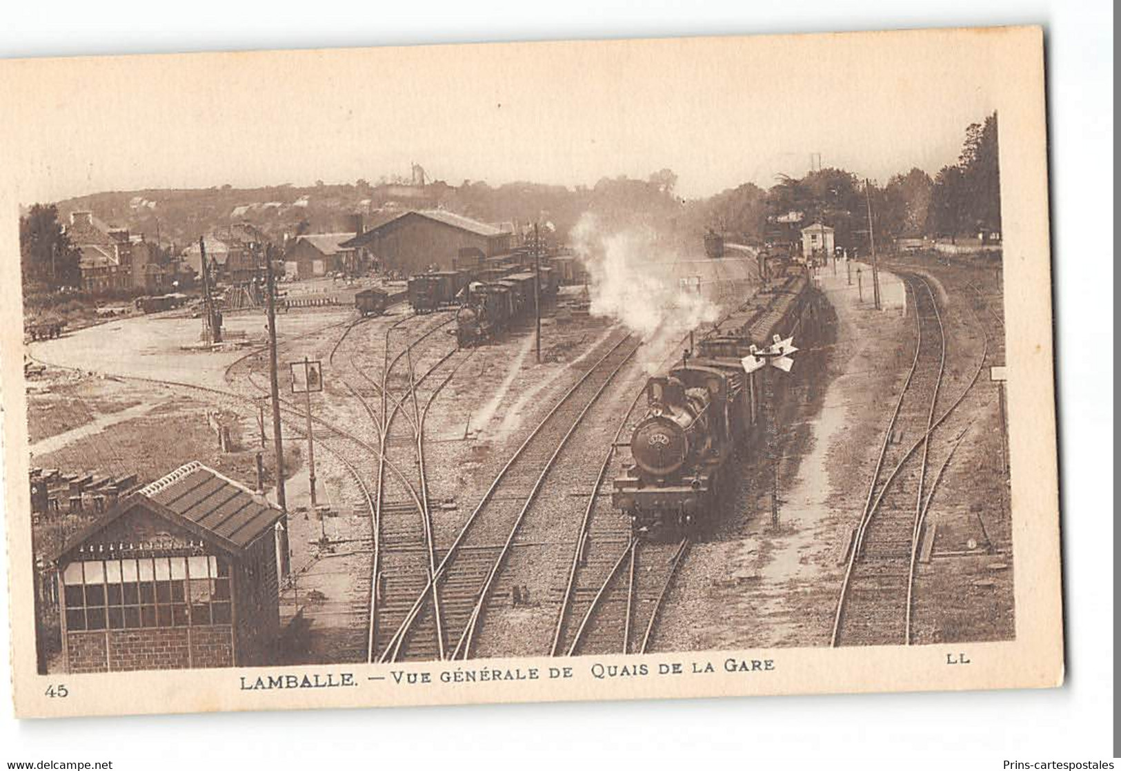 CPA 22 Lamballes Vue Générale De Quais De La Gare Train - Lamballe