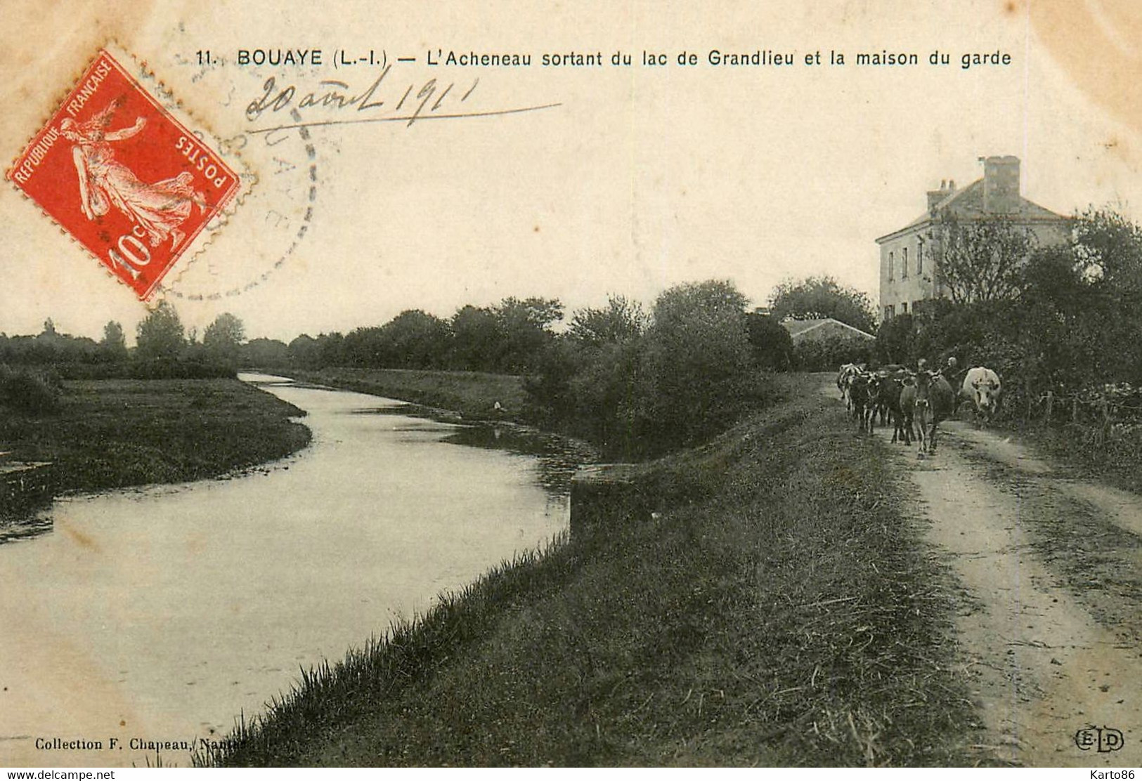 Bouaye * L'acheneau Sortant Du Lac De Grandlieu Et La Maison Du Garde * Grand Lieu Boeufs - Bouaye