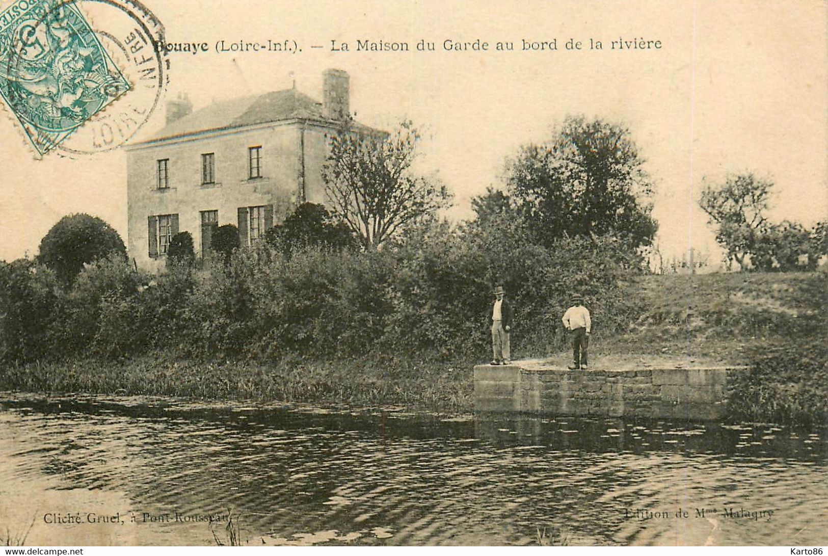 Bouaye * 1904 * La Maison Du Garde Au Bord De La Rivière - Bouaye