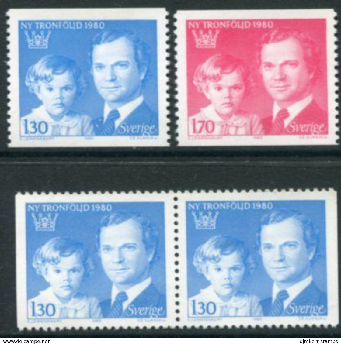 SWEDEN 1980 Royal Line Of Succession MNH / **.  Michel 1101-02 - Unused Stamps