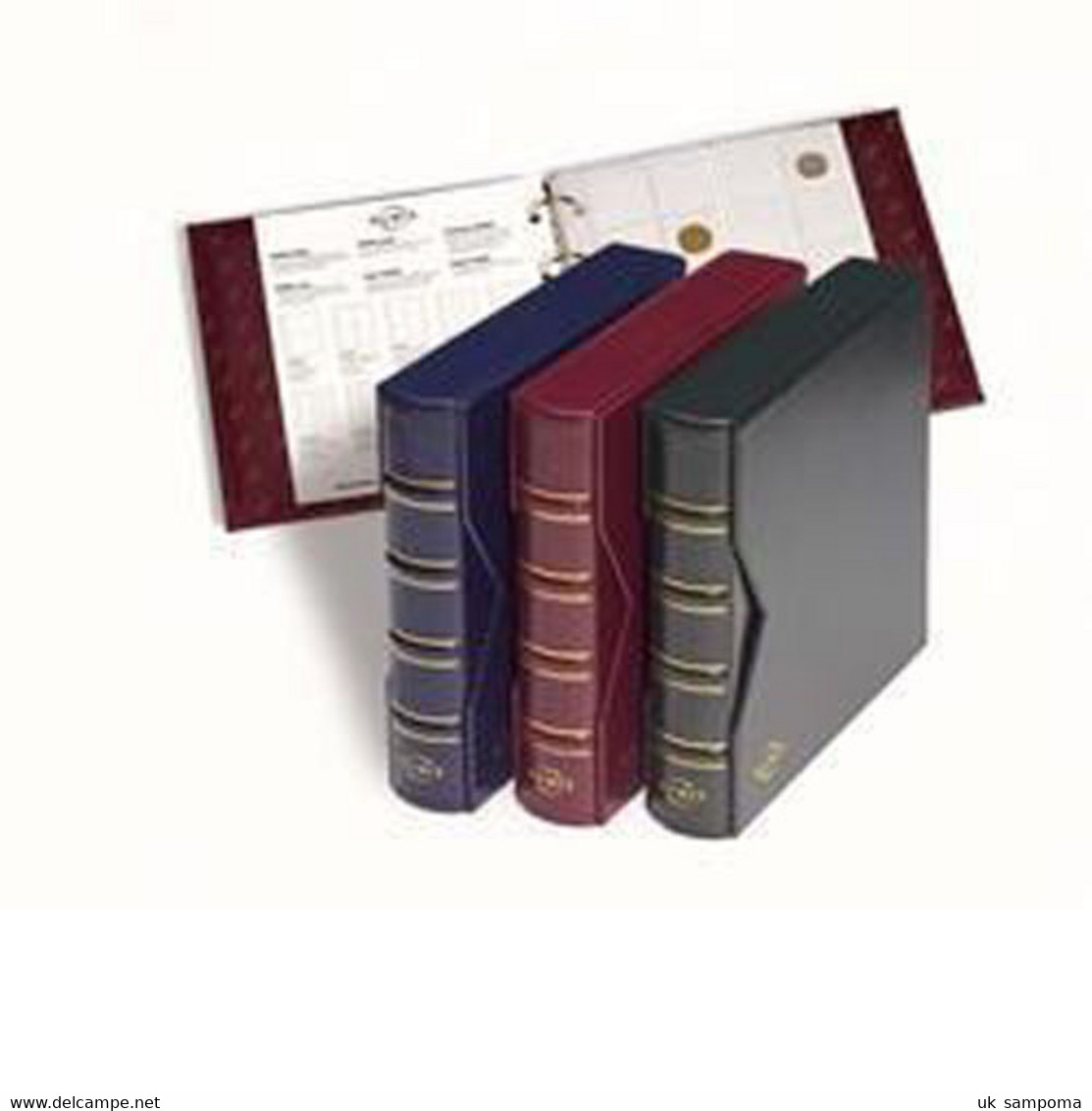 Ringbinder NUMIS, In Classic Design With Slipcase, Blue - Grand Format, Fond Noir