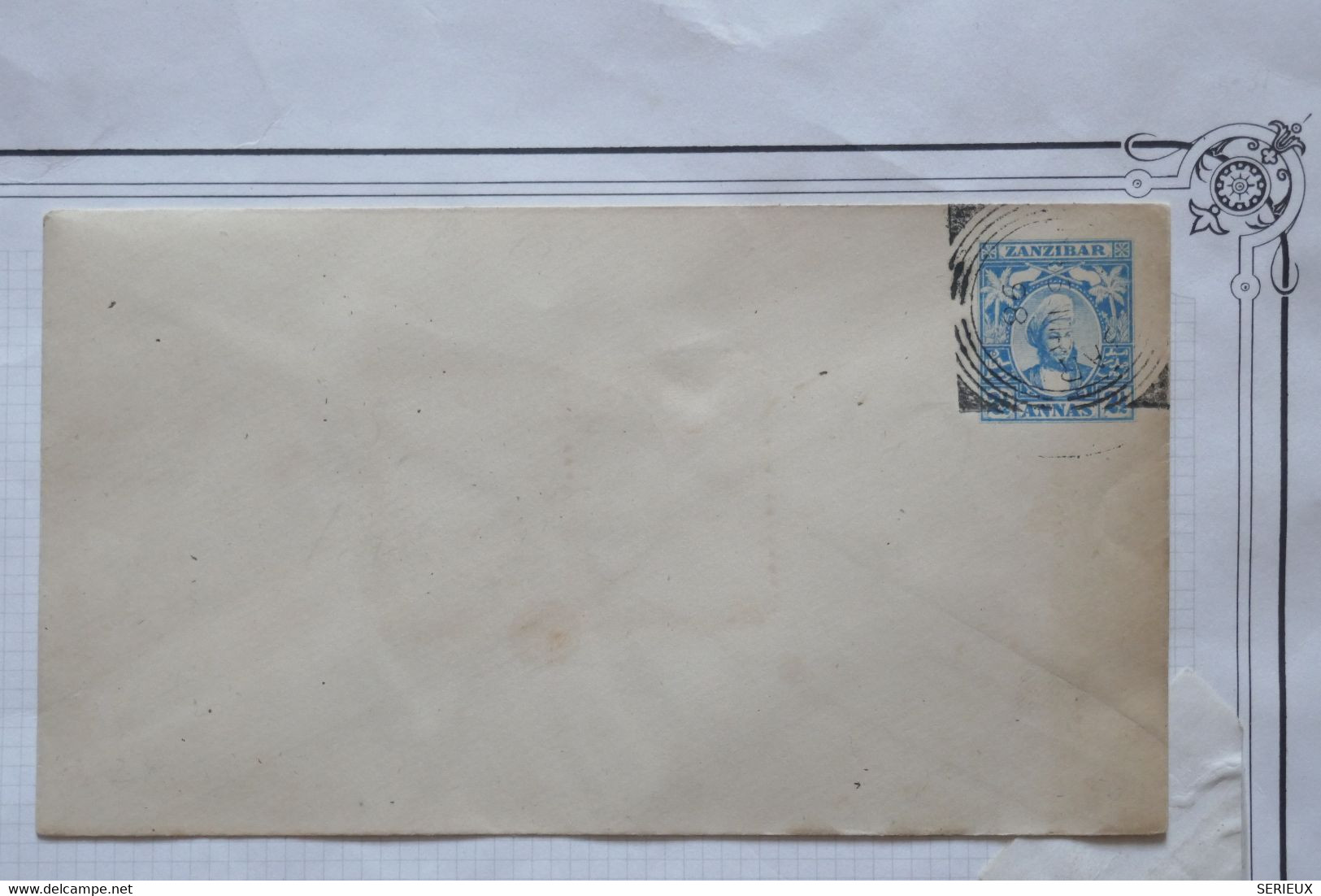 AX1 ZANZIBAR  BELLE LETTRE  1900    NON VOYAGEE ++++AFFRANC. INTERESSANT - Zanzibar (...-1963)