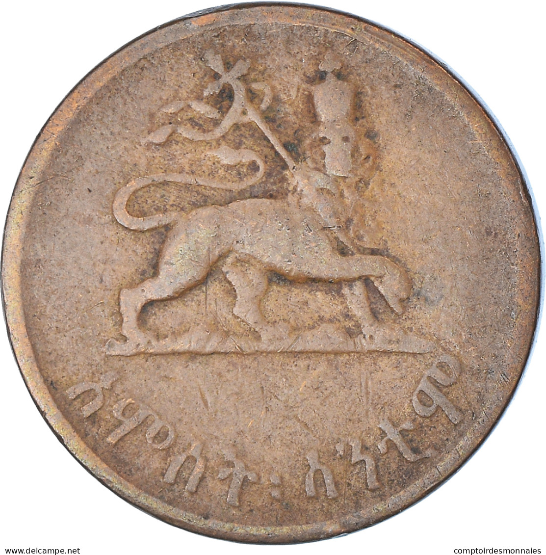 Monnaie, Éthiopie, Haile Selassie I, 5 Cents, Amist Santeem, 1944, TB, Cuivre - Ethiopia