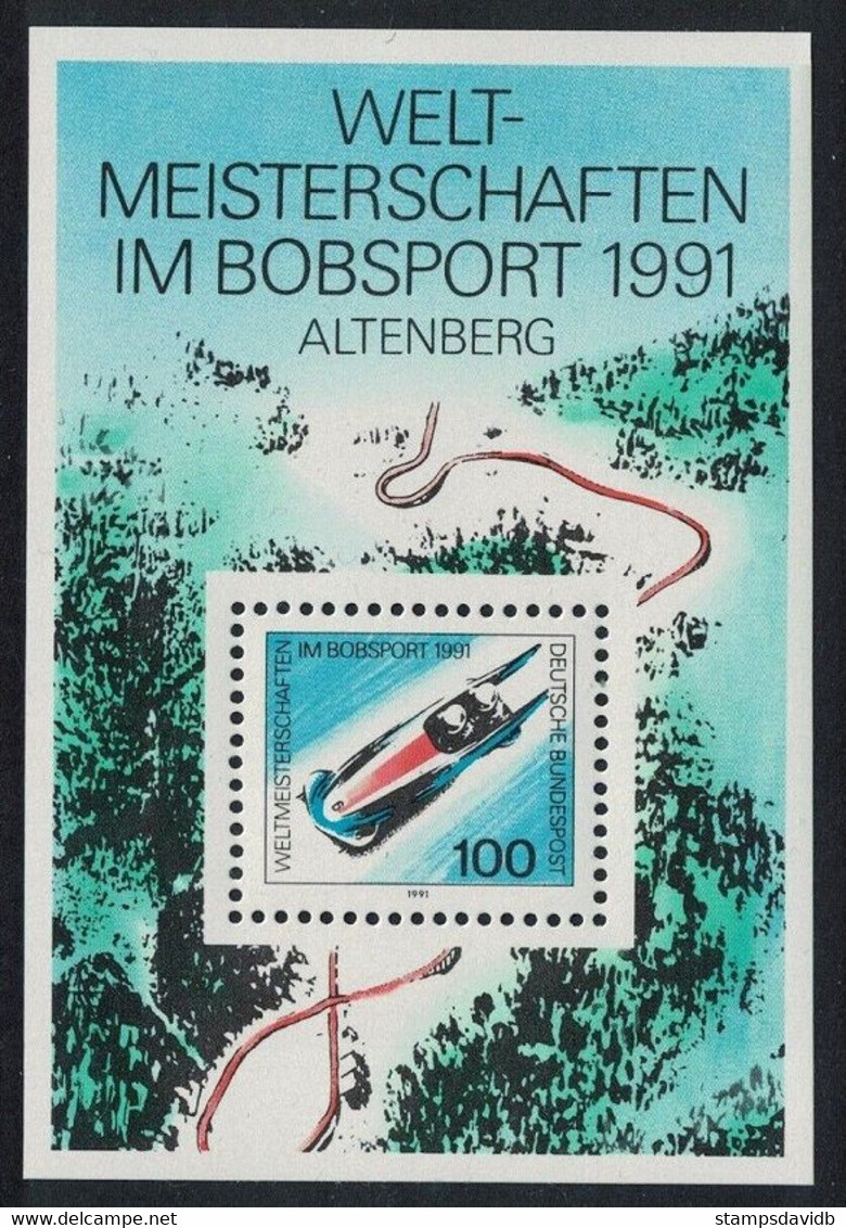 1991 Germany 1496/B23 Sports - Bobsleigh World Championship In Altenberg - Wasserski