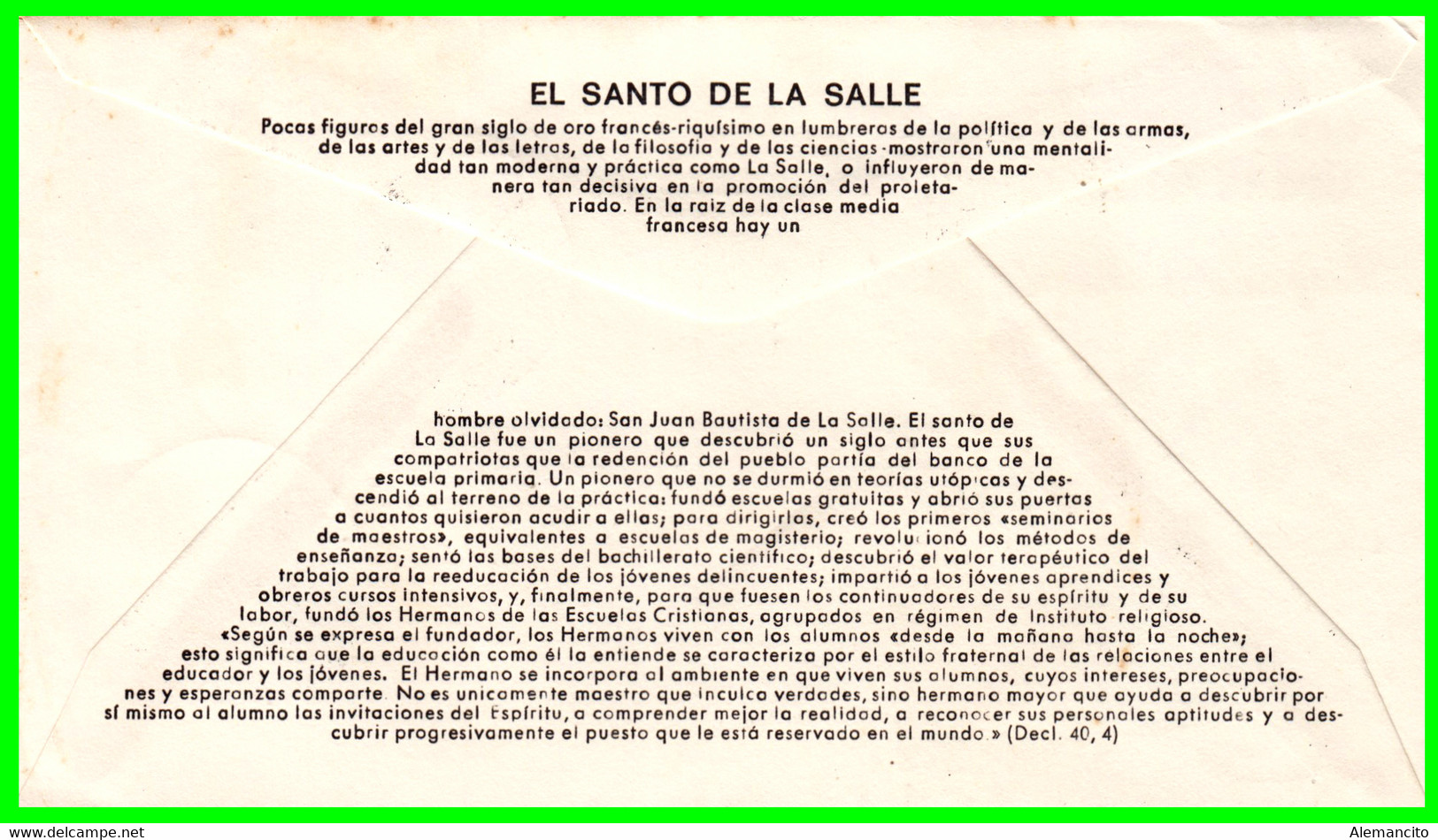 SOBRE EXPOSICION FILATELICA HERMANOS LA SALLE  MATASELLADO EN PURTO REAL ( CADIZ ) AÑO 1979 - Otros & Sin Clasificación