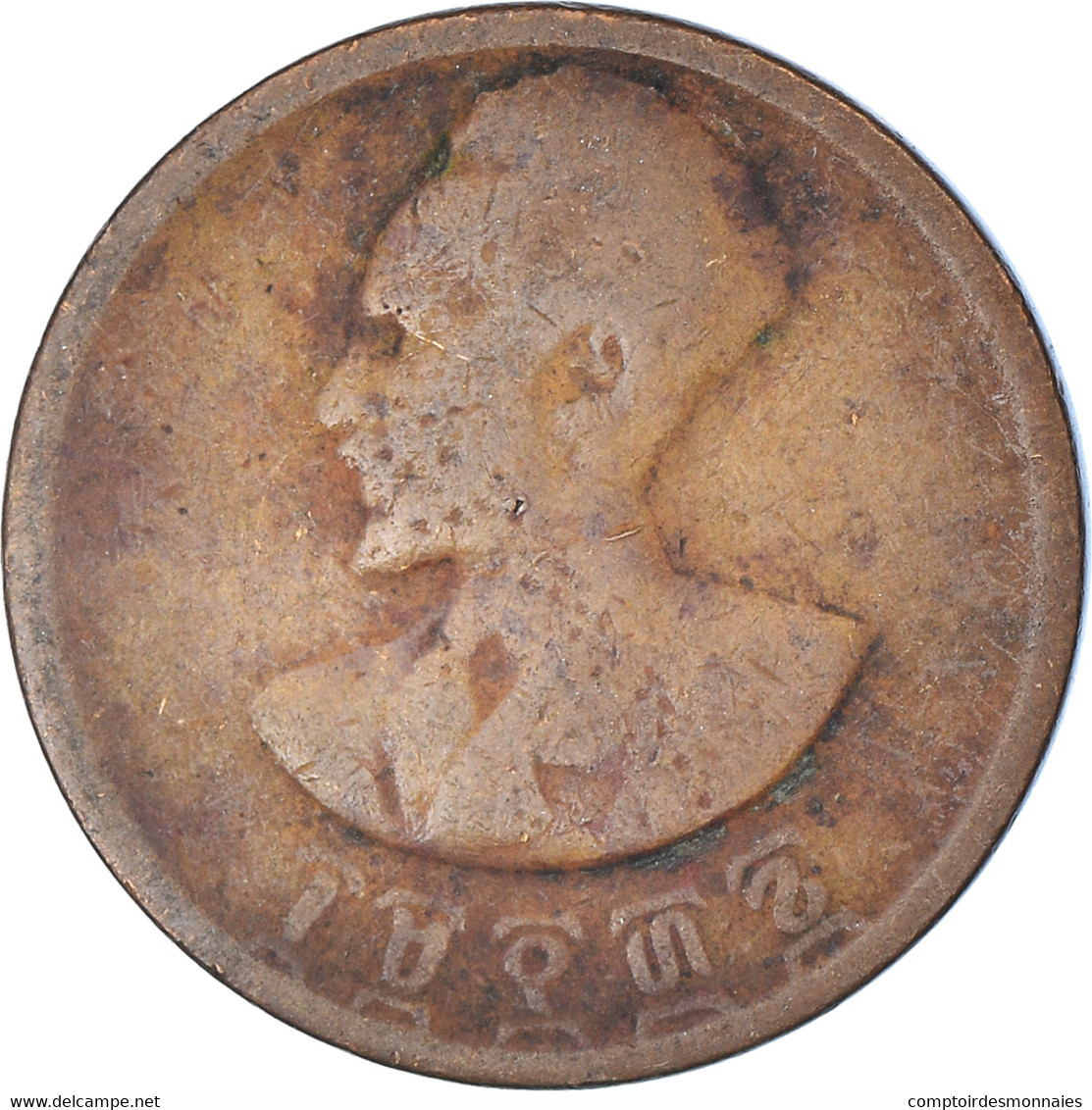 Monnaie, Éthiopie, Haile Selassie I, 5 Cents, Amist Santeem, 1944, B+, Cuivre - Ethiopië