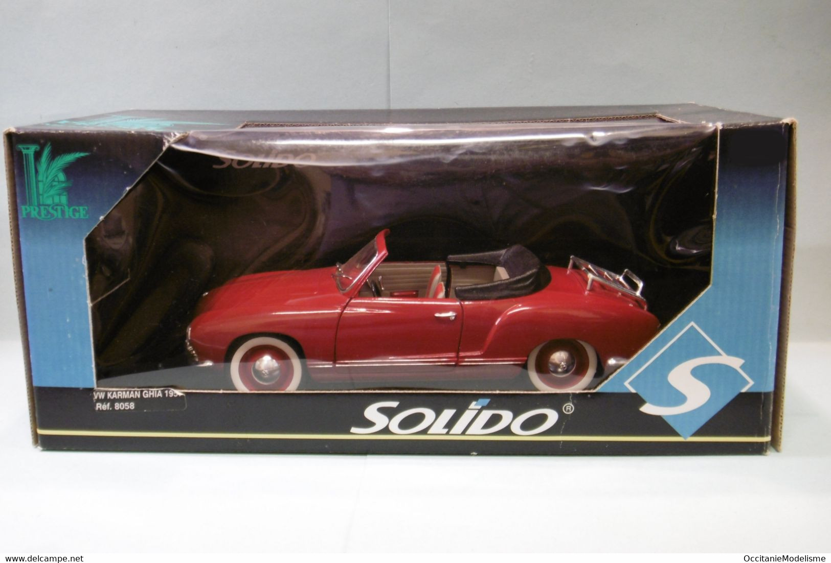 Solido - VOLKSWAGEN VW KARMAN GHIA 1957 Cabriolet Rouge Réf. 8058 BO 1/18 - Solido