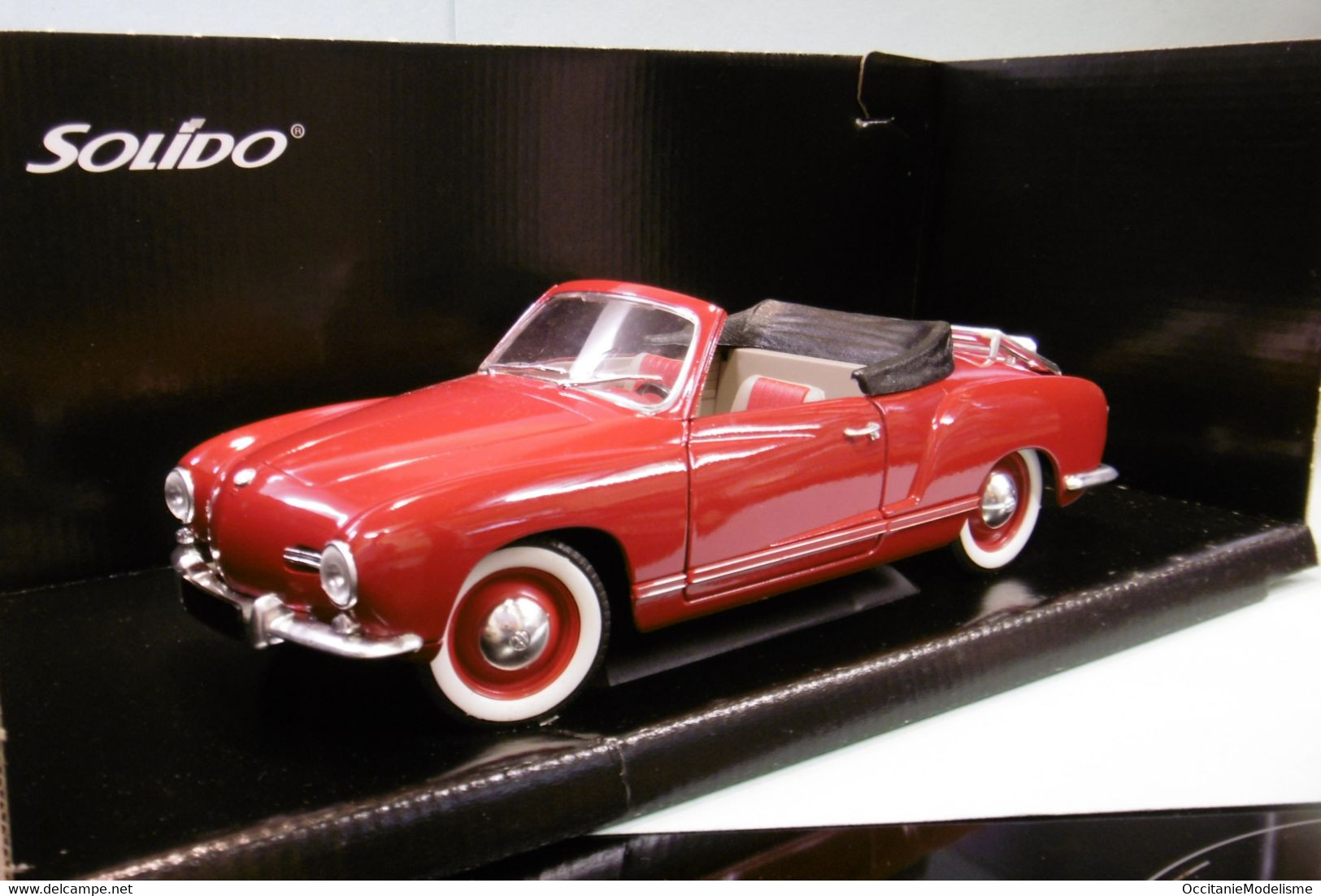 Solido - VOLKSWAGEN VW KARMAN GHIA 1957 Cabriolet Rouge Réf. 8058 BO 1/18 - Solido