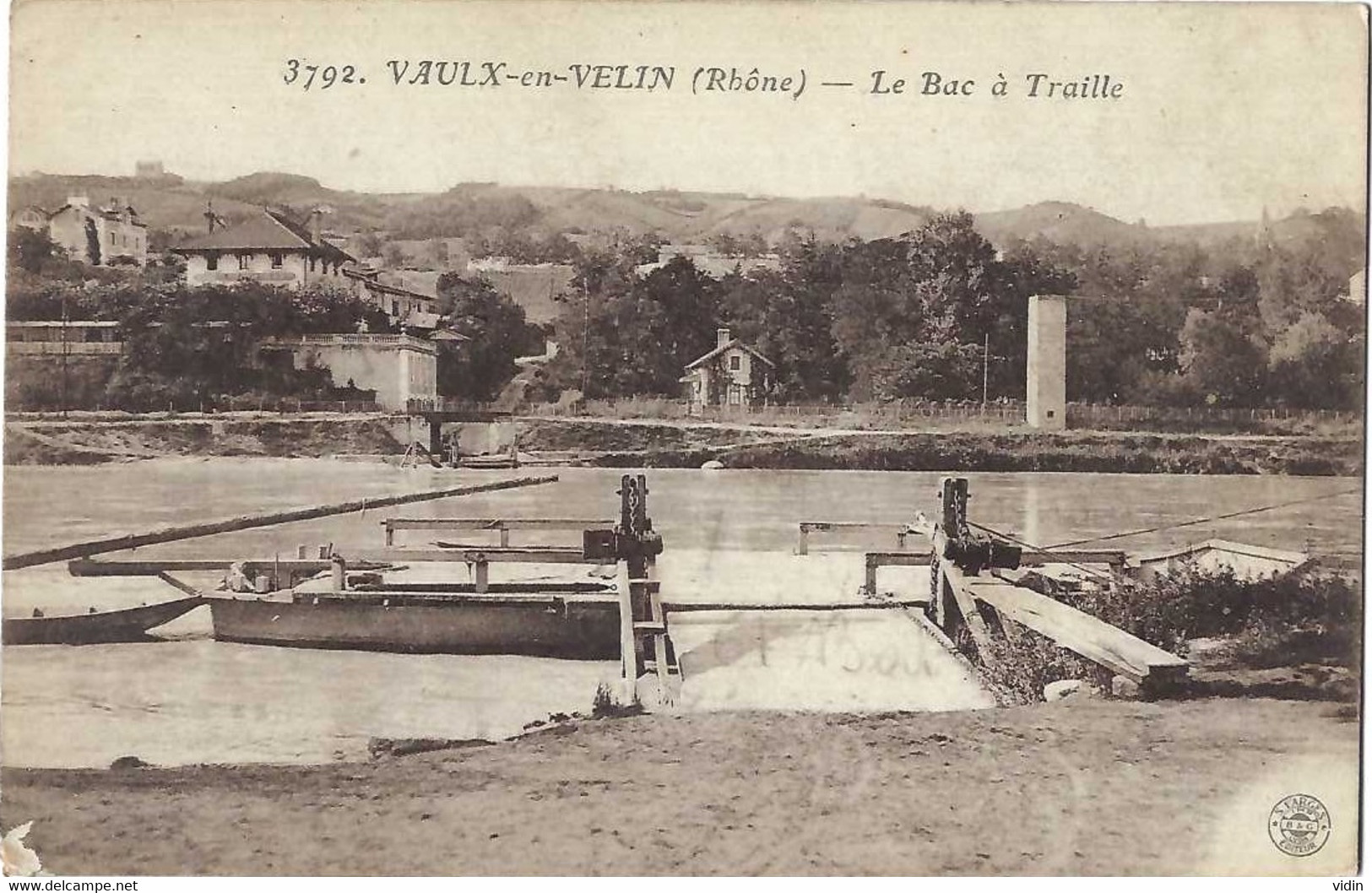 Vaulx En Velin Le Bac à Traille Cachet Du 54° Régiment D'artillerie - Vaux-en-Velin