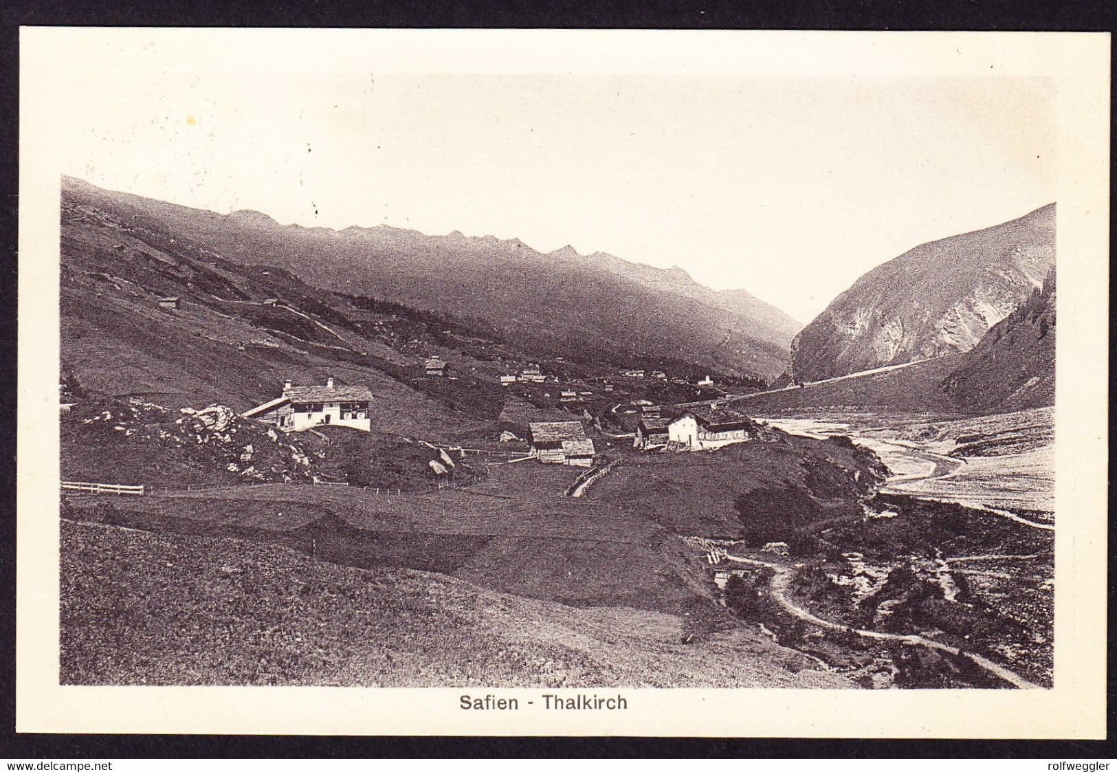 1912 Gelaufene AK Aus Safien-Thalkirch Mit Stabstempel THALKIRCH (Graubünden) - Safien