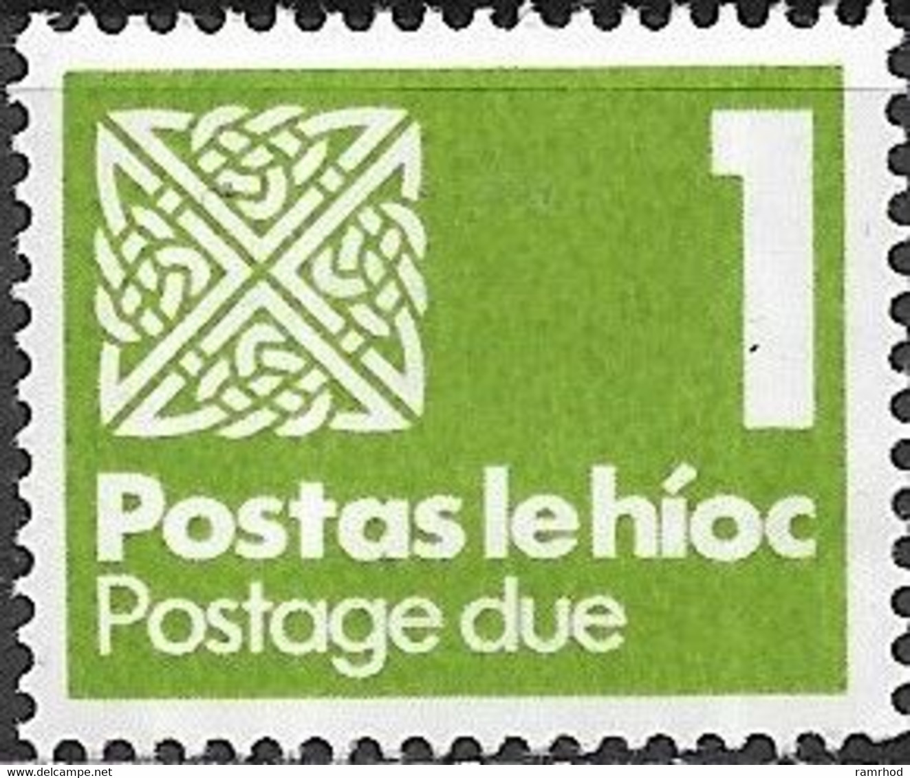 IRELAND 1980 Postage Due - 1p. - Green MH - Portomarken