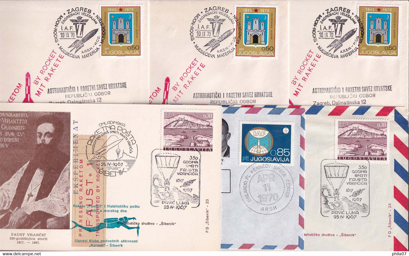 YUGOSLAVIA - Lot Od Rocket Mail, Various Items, All In Good Quality  / 4 Scans - Verzamelingen & Reeksen