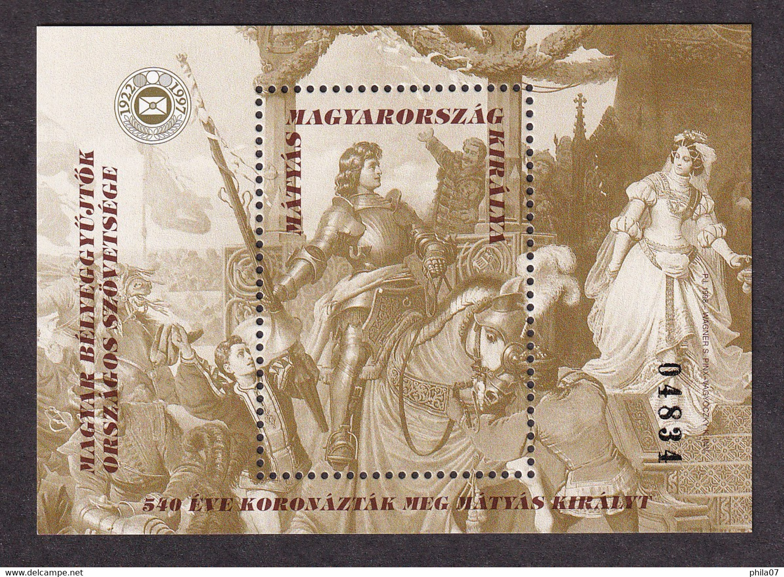 HUNGARY - Magyar Belyeggyujtok Orszagos Szovetsege / 2 Scans - Feuillets Souvenir