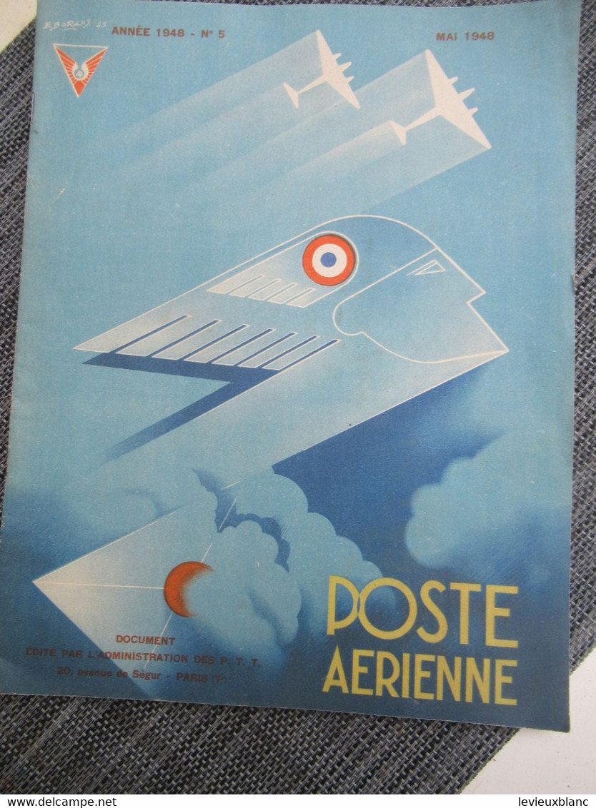 Brochure  21 X 27 " POSTE AERIENNE"/ Document édité Par L'Administration Des P T T /Année 1948 N°5//1948        TIMB150 - Andere & Zonder Classificatie