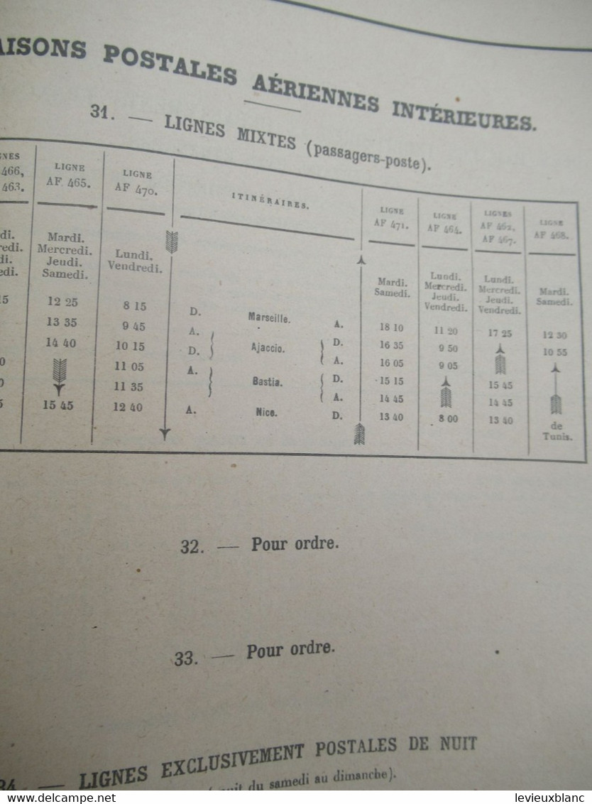 Brochure  21 X 27 " POSTE AERIENNE"/ Document édité par l'Administration des P T T /Année 1948 N°5//1948        TIMB150