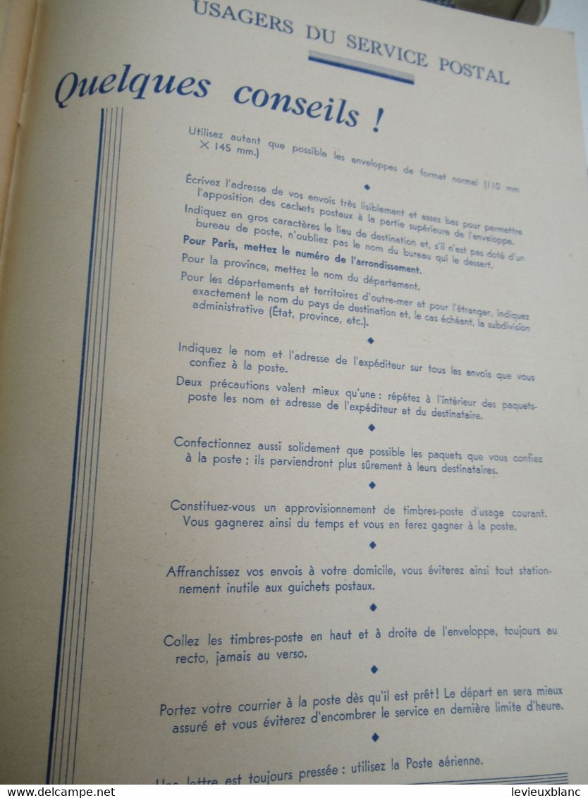 Brochure  21 X 27 " POSTE AERIENNE"/ Document édité par l'Administration des P T T /Année 1948 N°5//1948        TIMB150