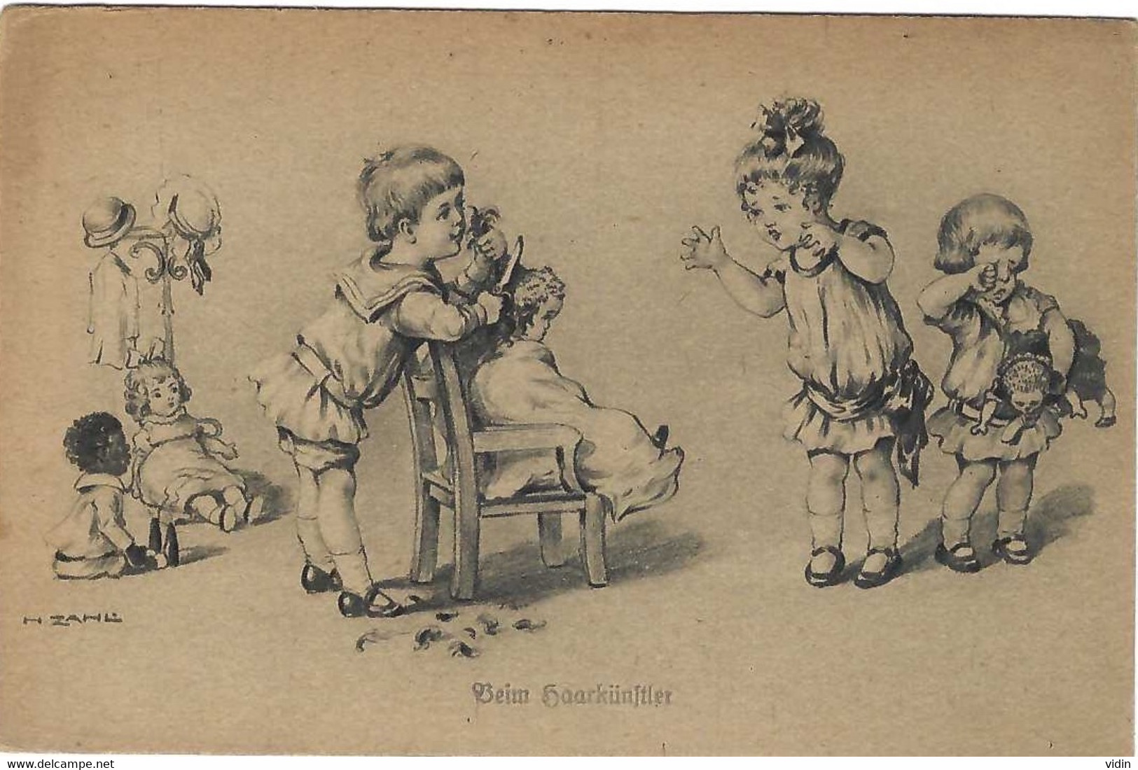 Enfants Coiffeur Poupée Filles, Par H. ZAHL - Zahl, H.