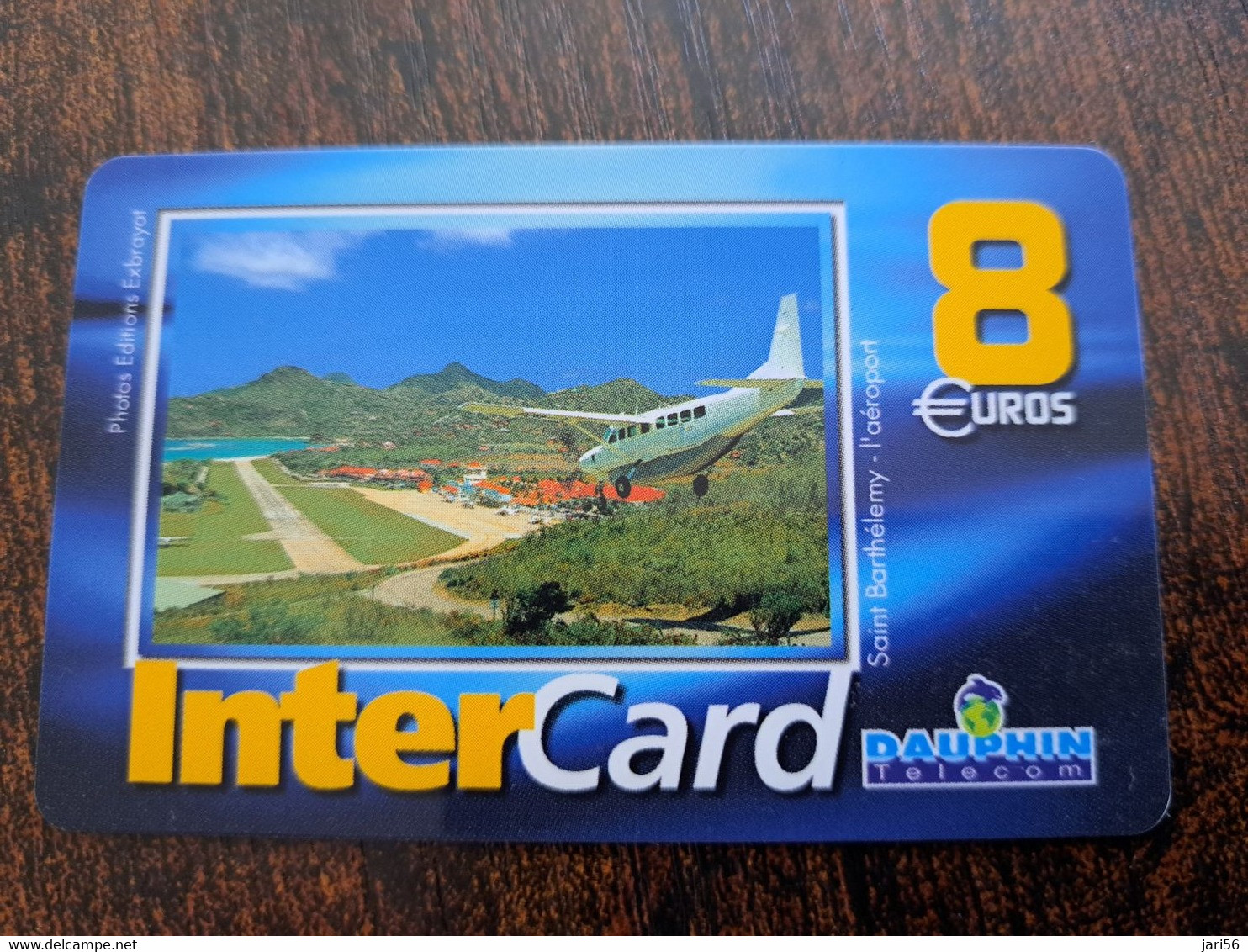 ST MARTIN  INTERCARD  SAINTH BARTHTHELEMY EROPORT      8 EURO /   INTER 16/ USED  CARD    ** 10174 ** - Antilles (French)