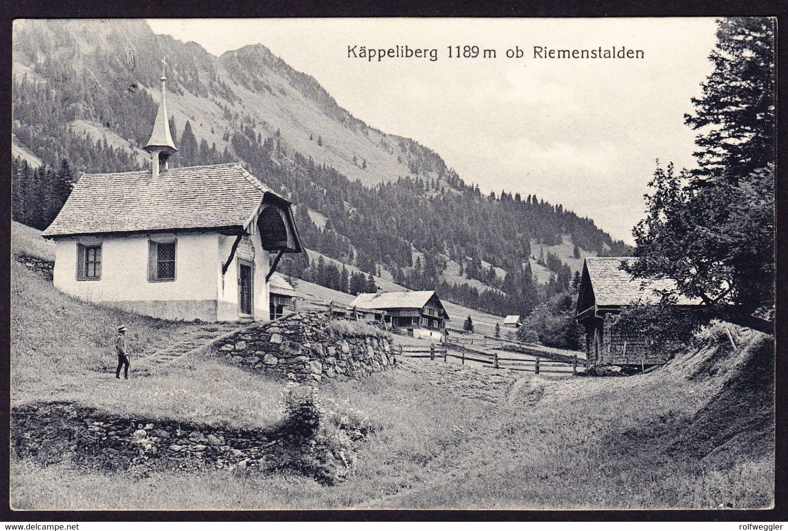 1917 Gelaufene AK: Käppeliberg Ob Riemenstalden, Gestempelt SISIKON Und RIEMENSTALDEN. Letztere Stabstempel - Riemenstalden