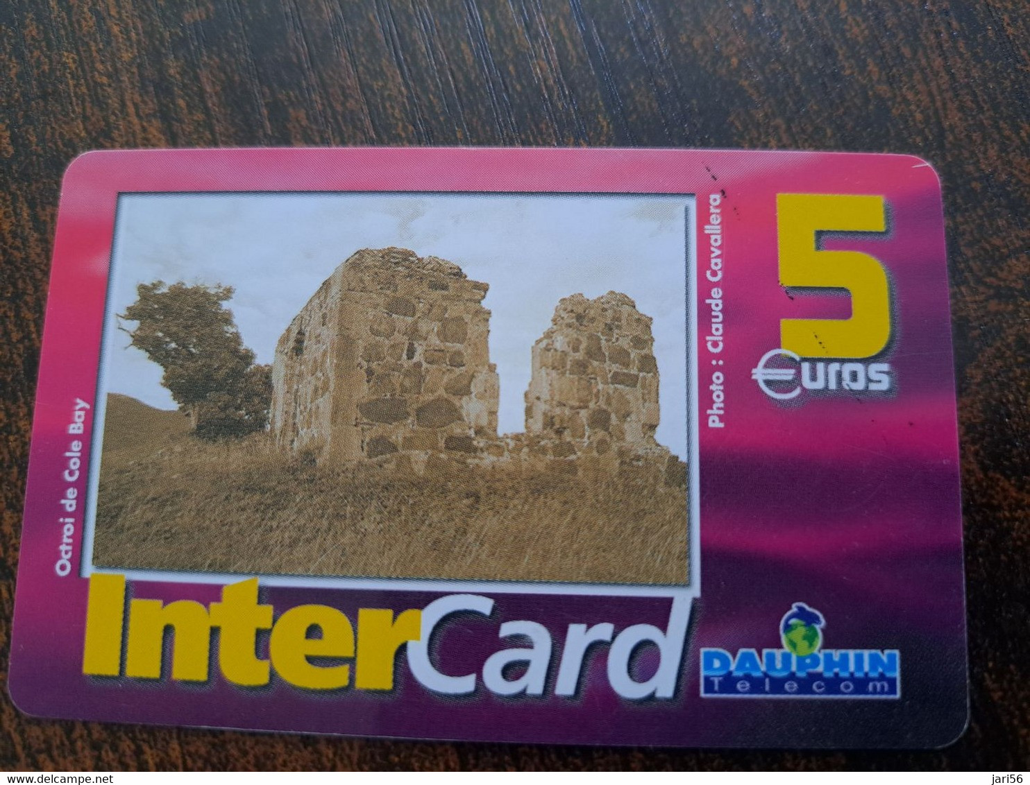 ST MARTIN  INTERCARD  / OCTRAI DE COLE BAY        5  EURO /   INTER 114 / USED  CARD    ** 10198 ** - Antille (Francesi)