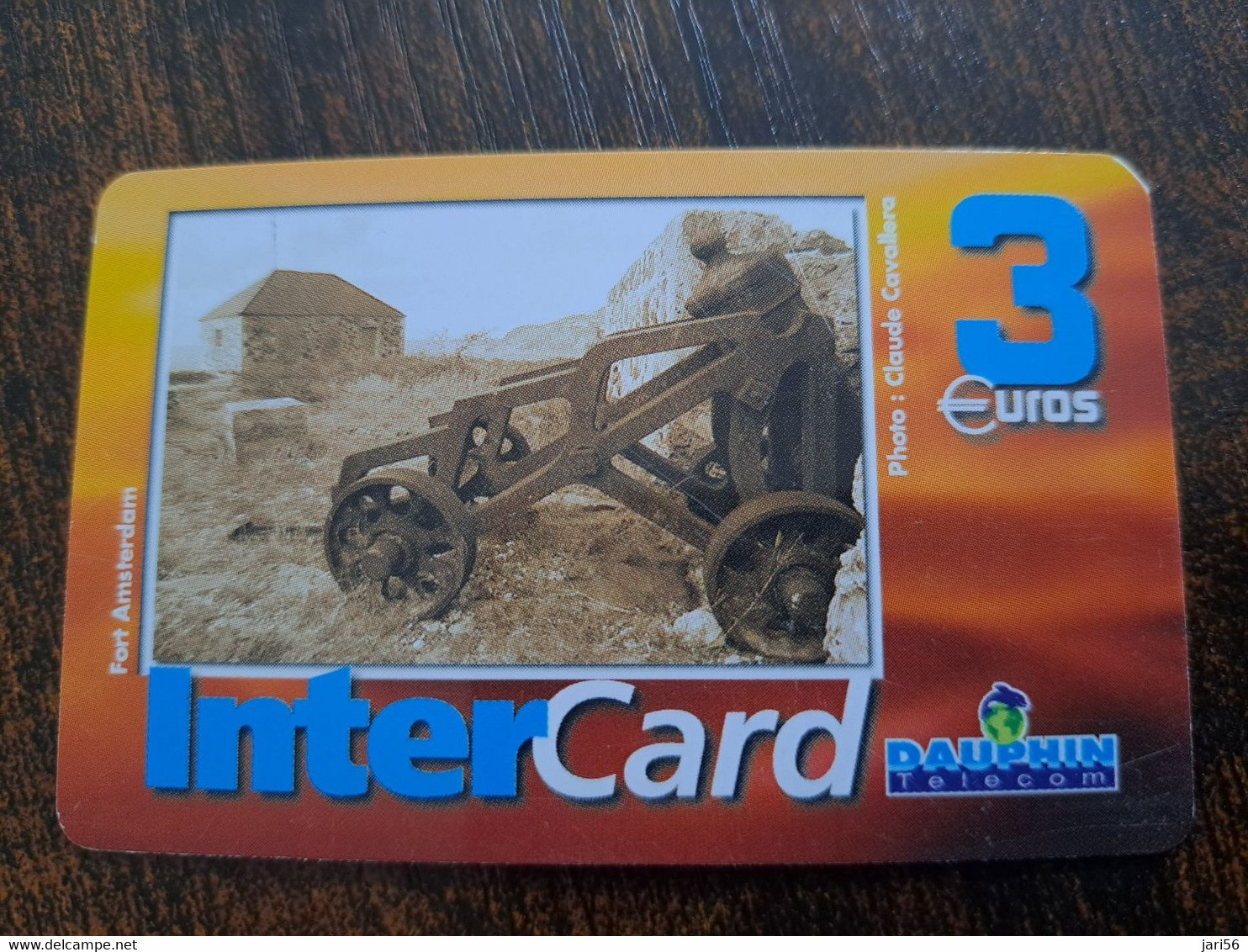 ST MARTIN  INTERCARD  / FORT AMSTERDAM         3  EURO /   INTER 116 / USED  CARD    ** 10200 ** - Antillas (Francesas)