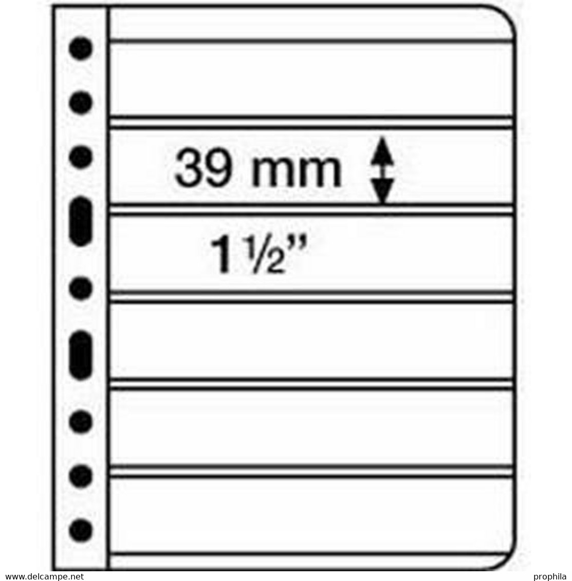 Kunststoffhüllen VARIO, 6er-Einteilung, Schwarz, 5er Pack - Clear Sleeves