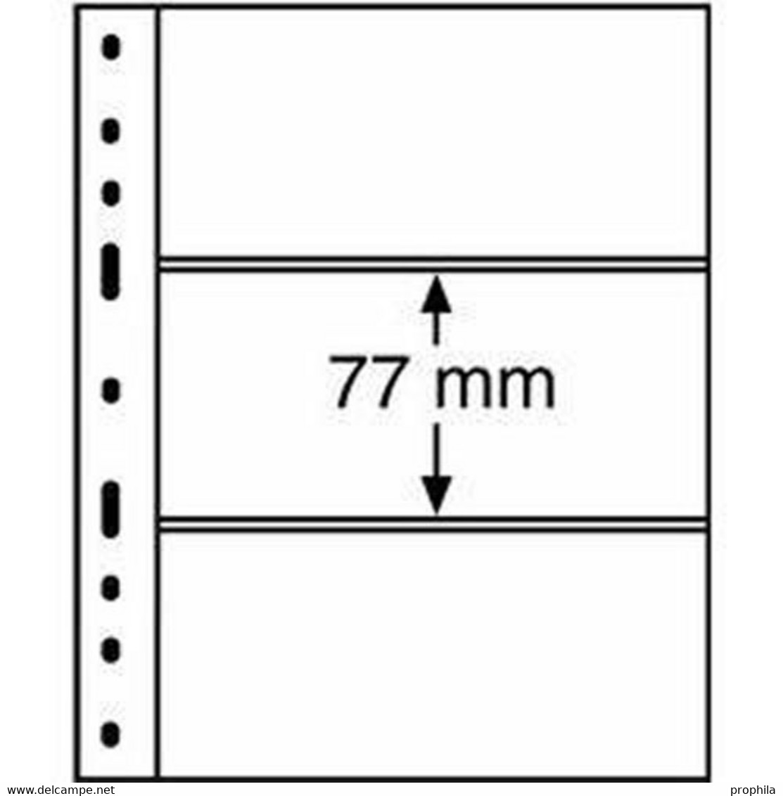 Kunststoffhüllen OPTIMA, 3er Einteilung, Schwarz - Clear Sleeves