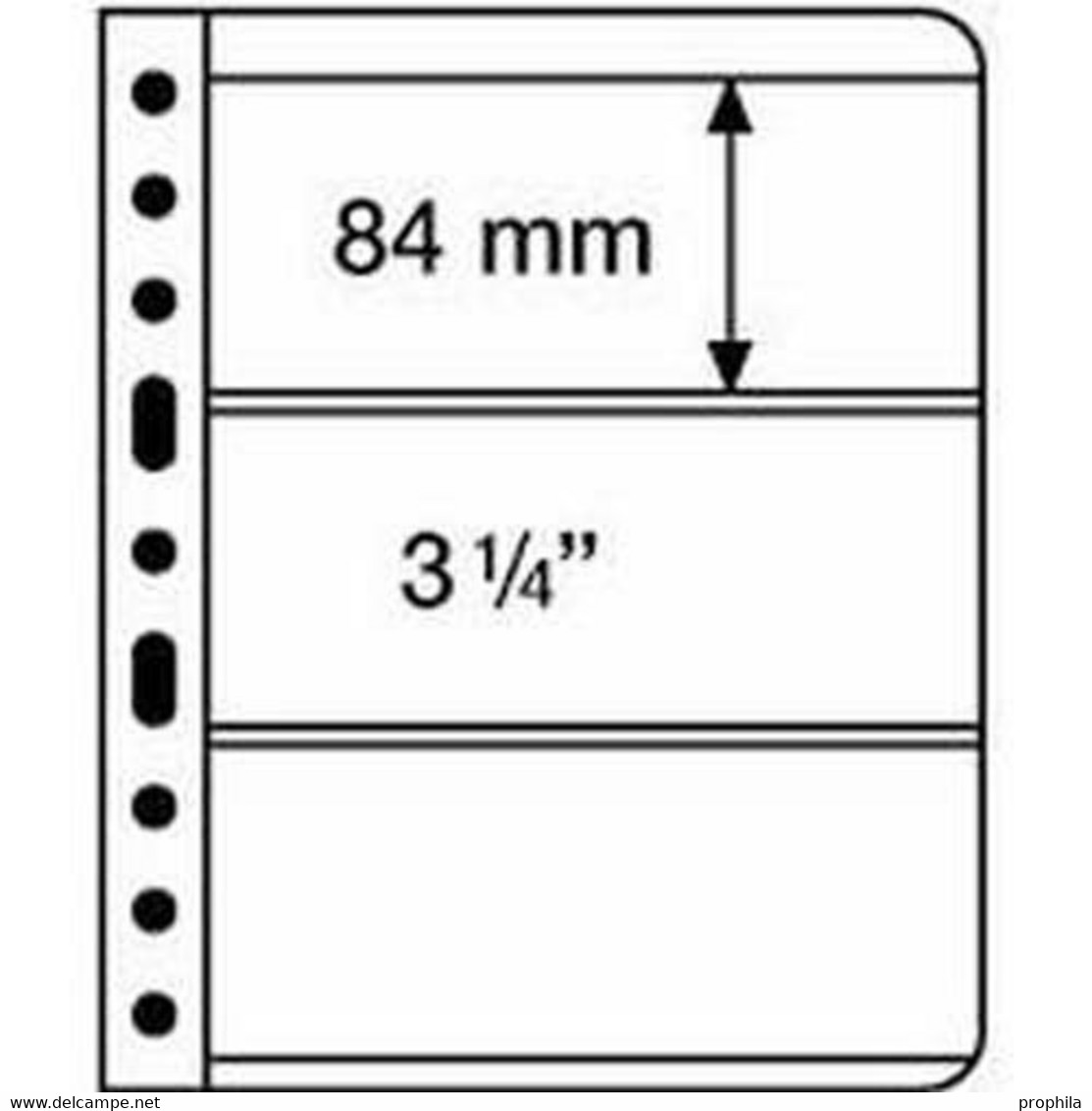 Kunststoffhüllen VARIO, 3er-Einteilung, Glasklar, 5er Pack - Clear Sleeves