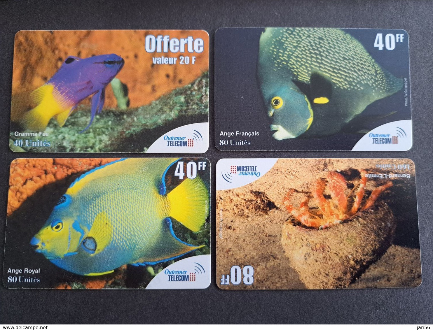 ST MARTIN  OUTREMER TELECOM/ SERIE 4 CARDS   TROPICAL FISH 20FF,2X 40FF, 80FF.  ANTF OT68-OT 71 ** 10213 ** - Antille (Francesi)