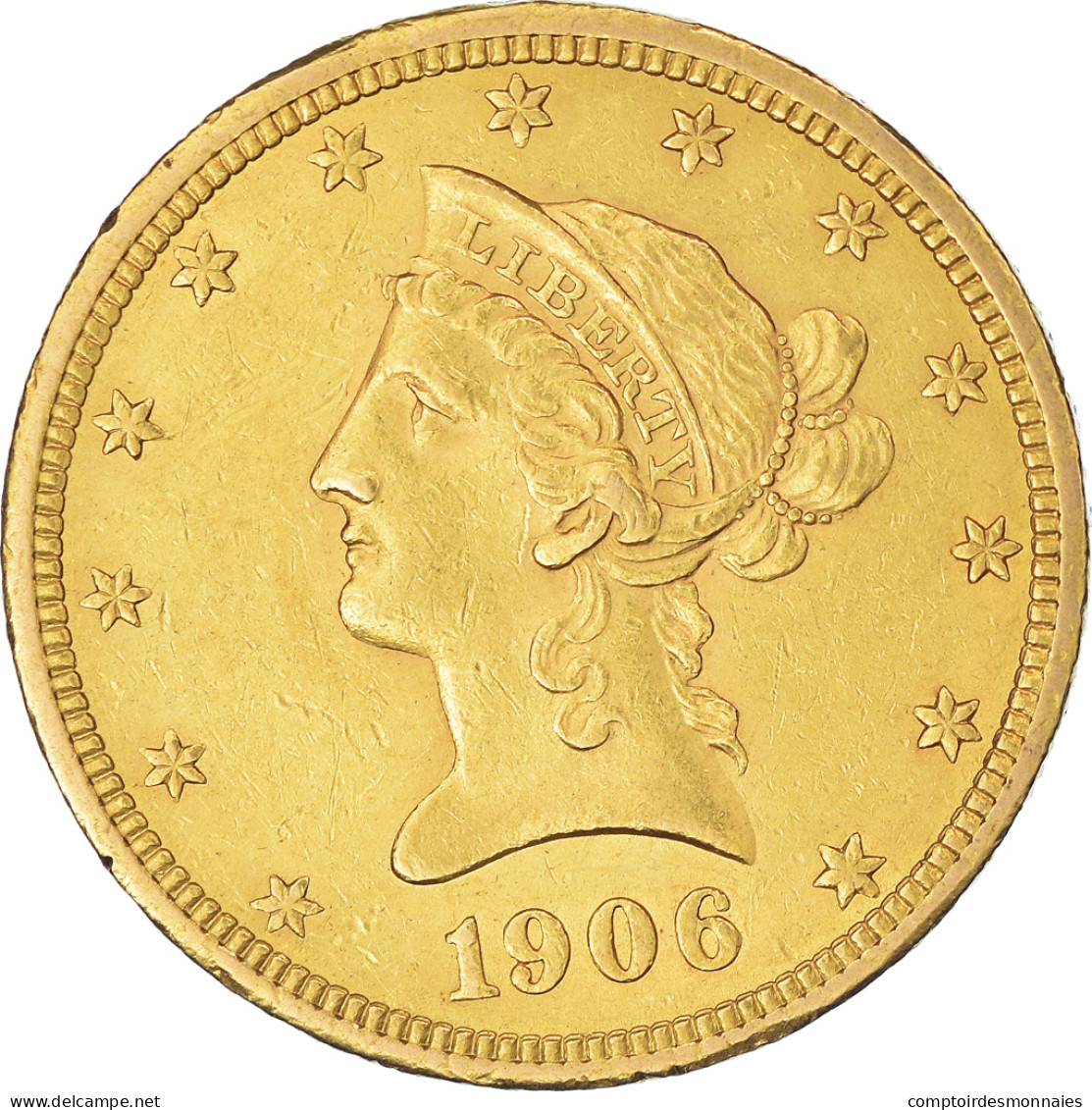 Monnaie, États-Unis, Coronet Head, $10, Eagle, 1906, U.S. Mint, Denver, TTB+ - 10$ - Eagles - 1866-1907: Coronet Head (Tête Couronnée)