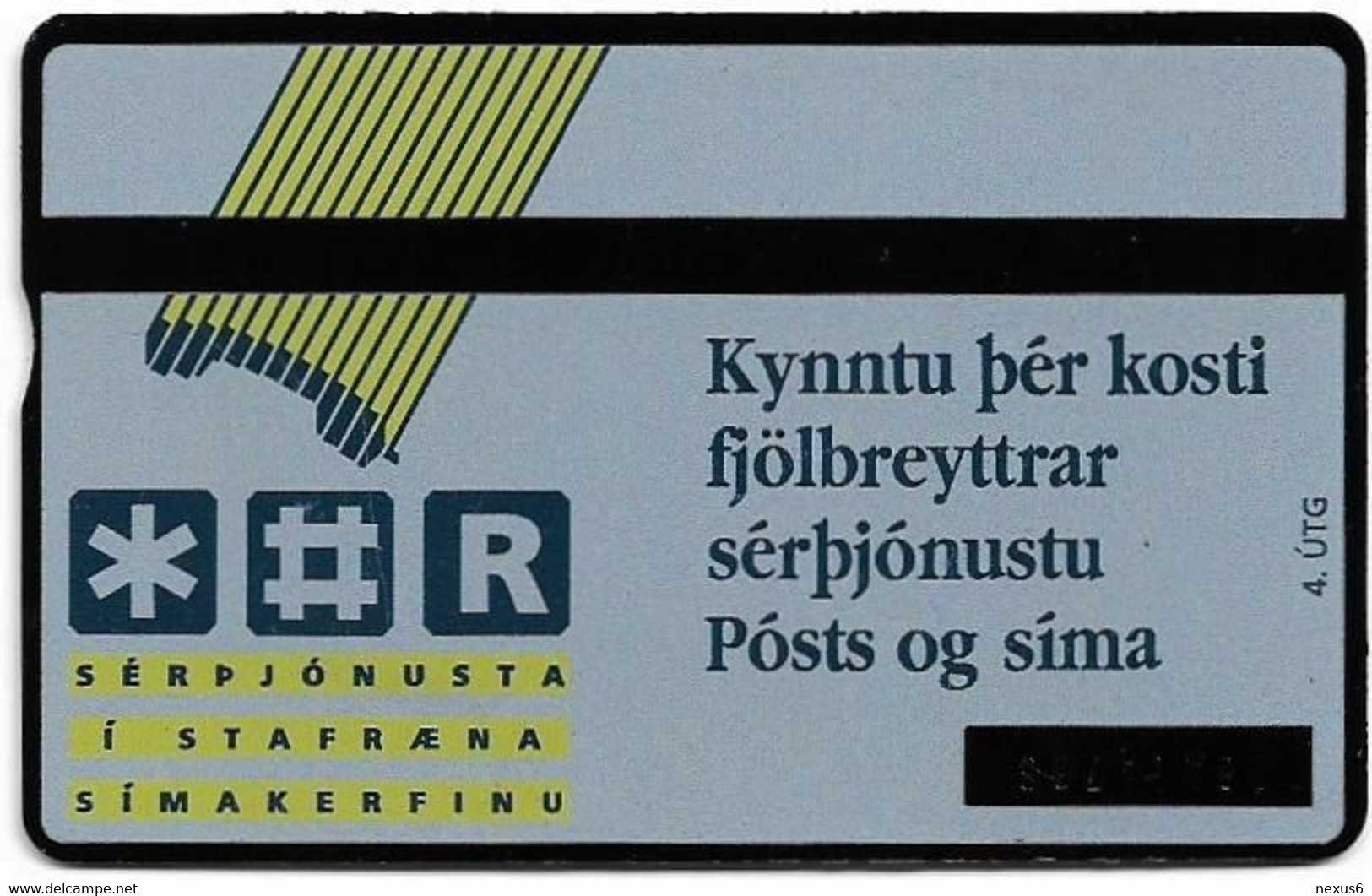 Iceland - Siminn (L&G) - Green Bubbles - 208A - 1992, 100U, 15.000ex, Used - Island