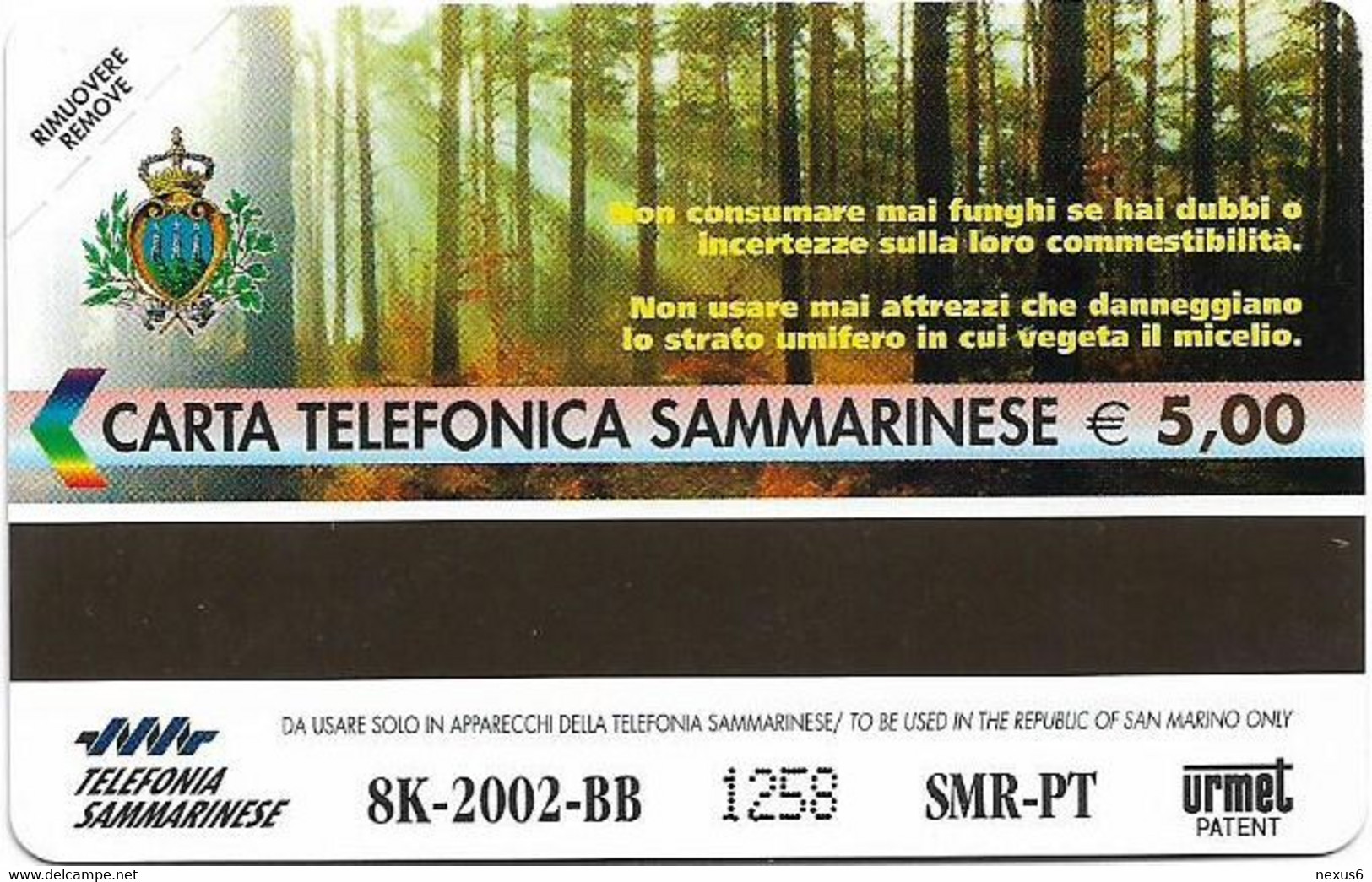 San Marino (URMET) - RSM-081 - Mushrooms - Funghi #2 - 05.2002, 5€, 8.000ex, Mint - San Marino