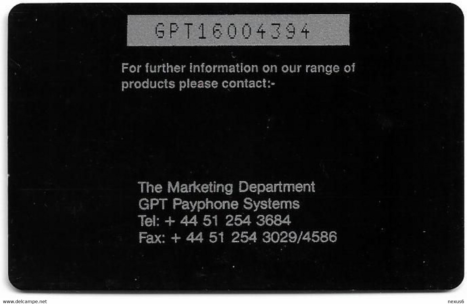 UK - GPT Queens Award Test (Sales Engineering Use, Level 0, Ink Cn. Issue), 1600 4394, 50U, ≃950ex, Used - [ 8] Ediciones De Empresas